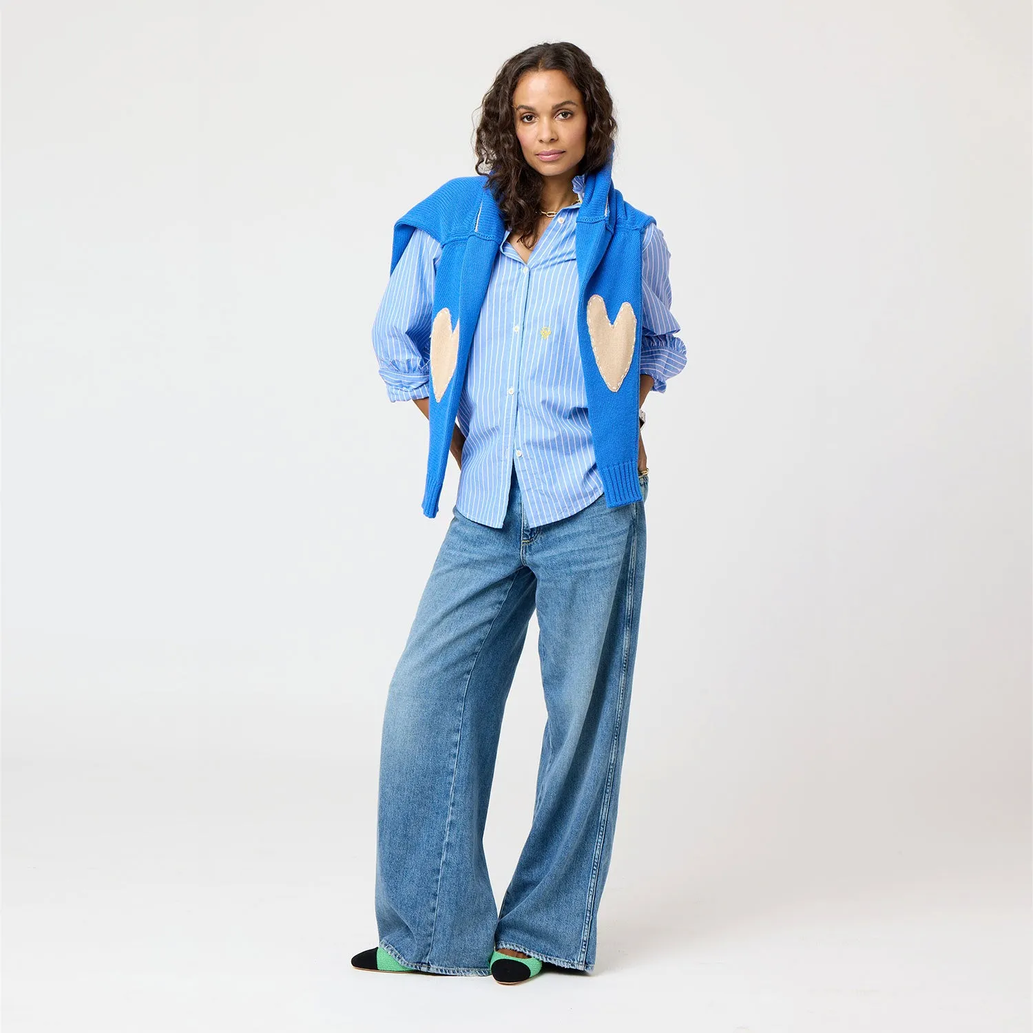 Mia Stripe Ruffle Shirt