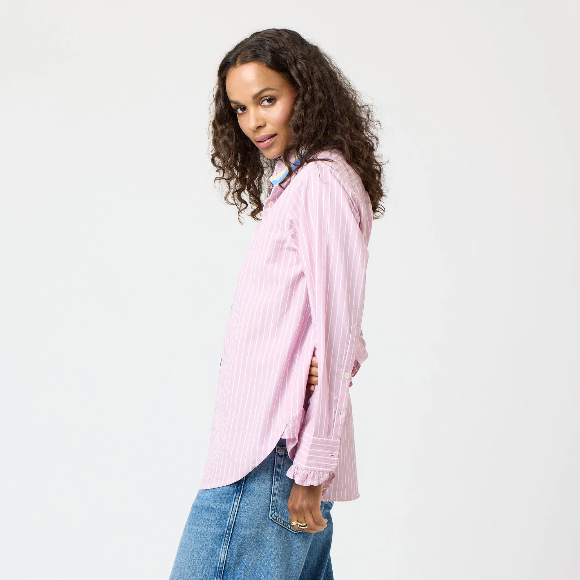 Mia Stripe Ruffle Shirt