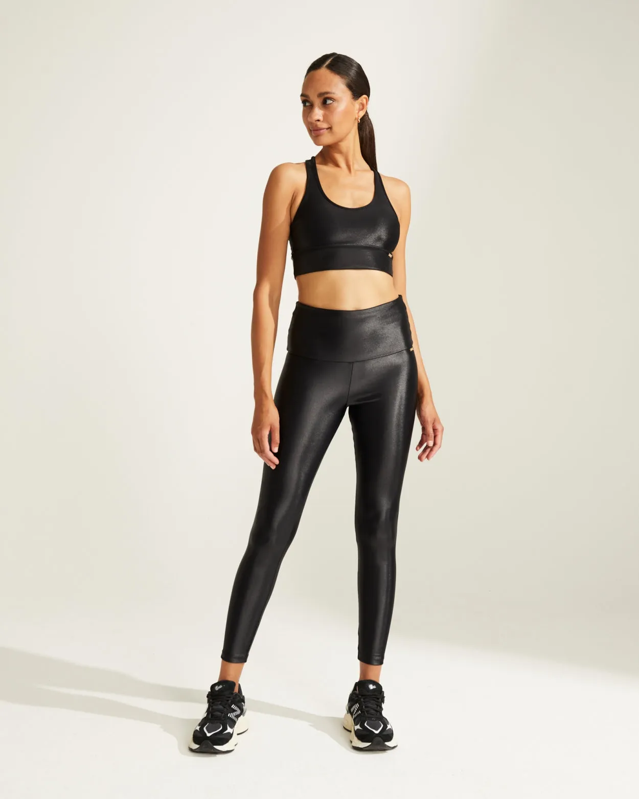 Michelle Shine Top | Black
