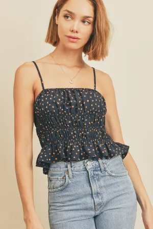 Midnight Summer Smocked Cami Top