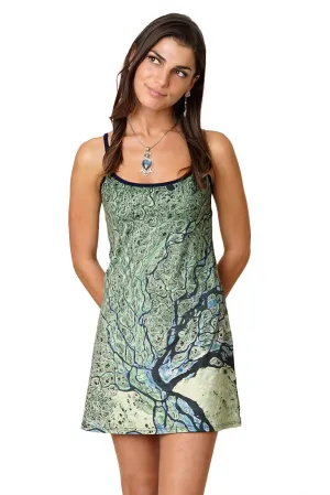 Mini Dress-Earthscapes Organic Pattern Clothing-Lena Delta