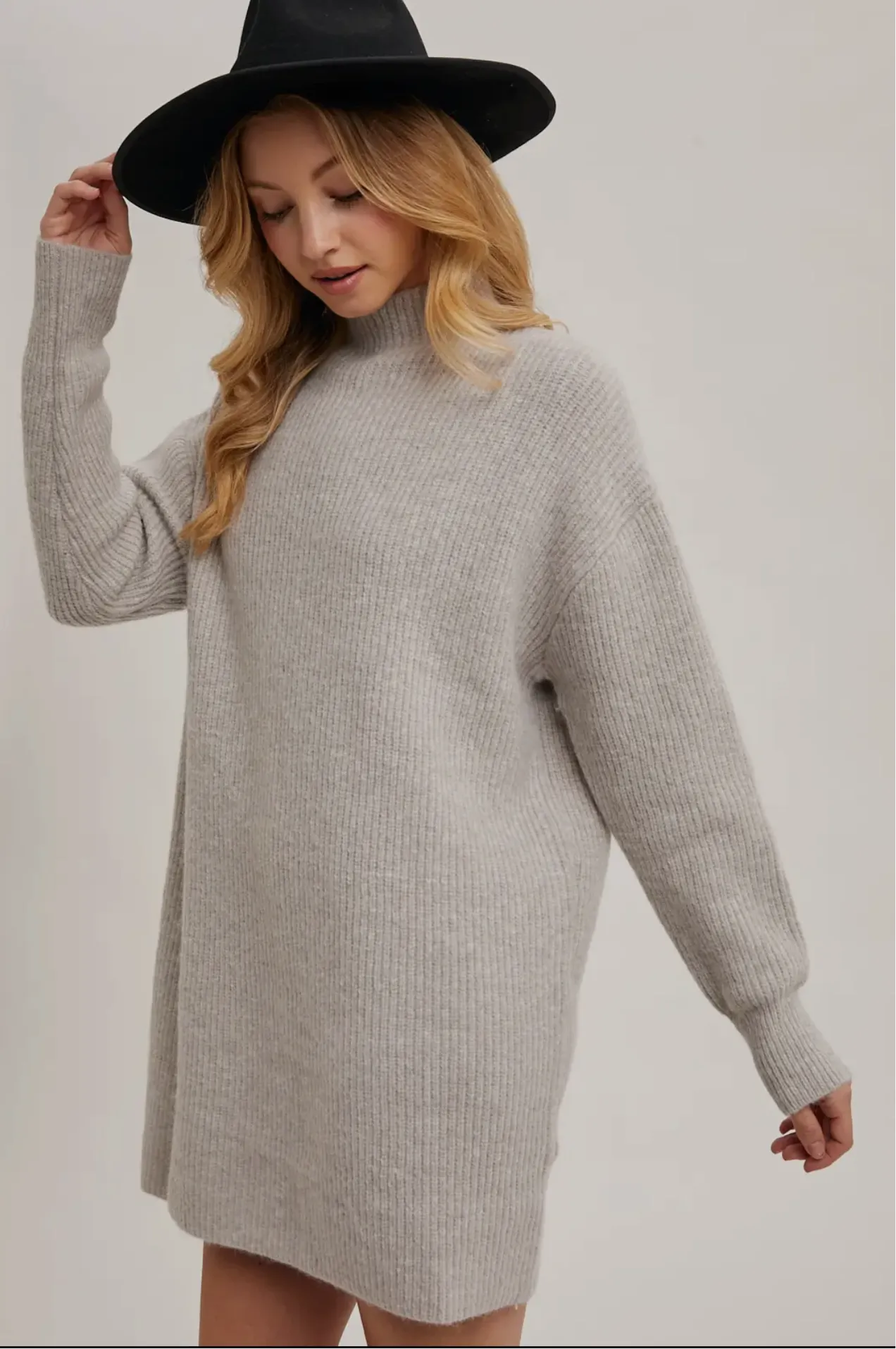 Mock Neck Sweater Mini Dress // FINAL SALE