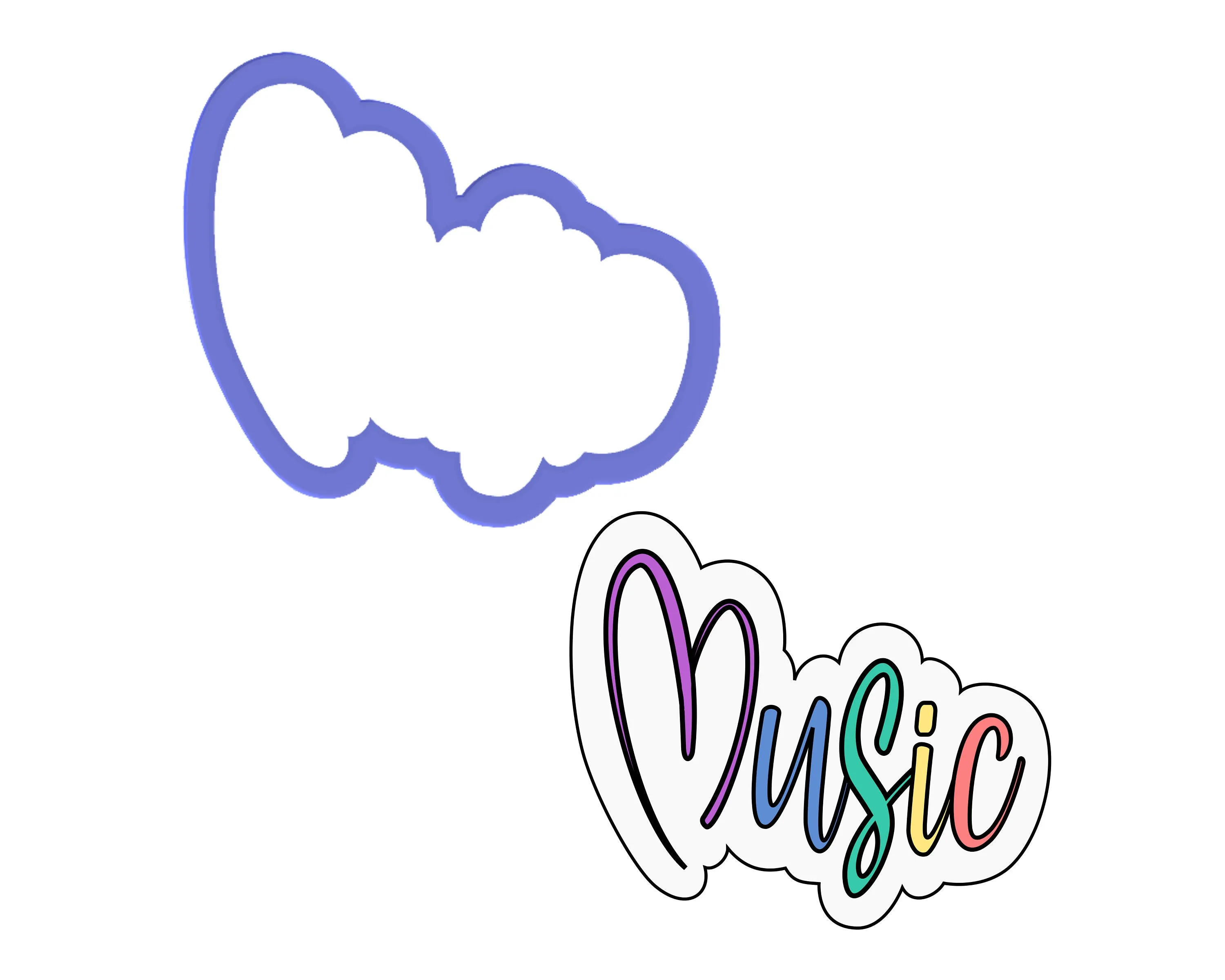 Music Script Outline Cookie Cutter