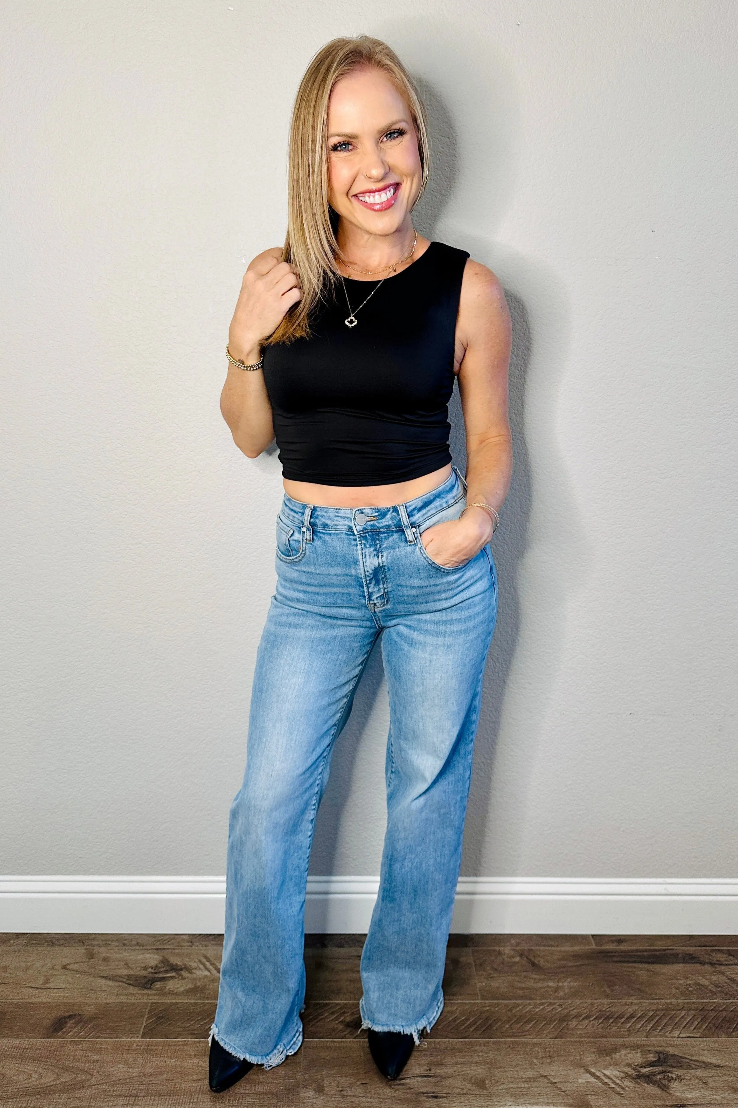 Natalia Solid Cropped Tank Top