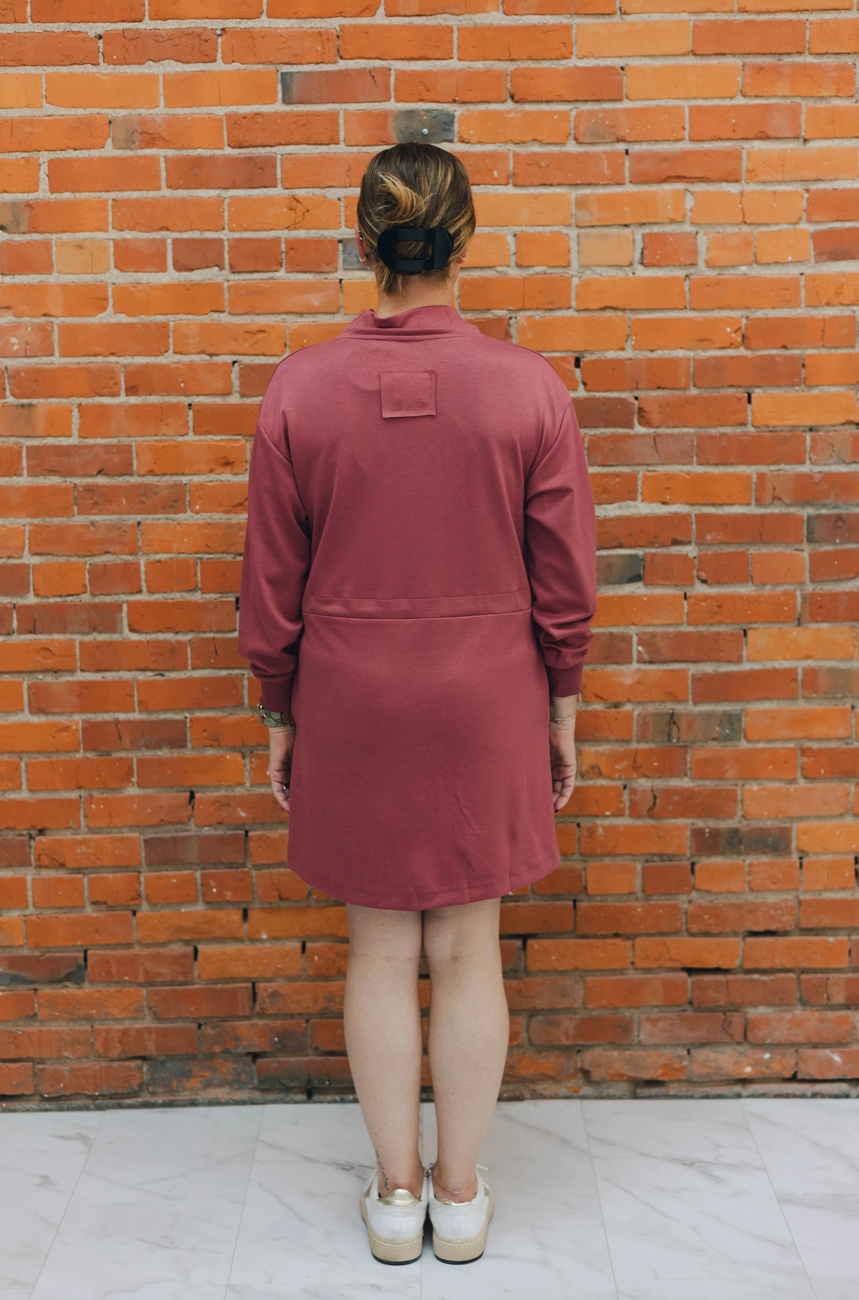 Neo Knit Cowl Neck Dress