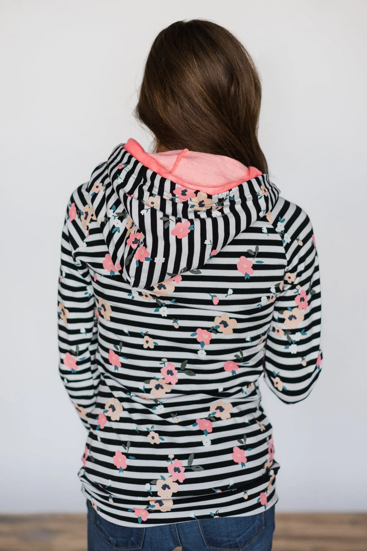 Neon Floral & Stripes Ampersand Double Hood