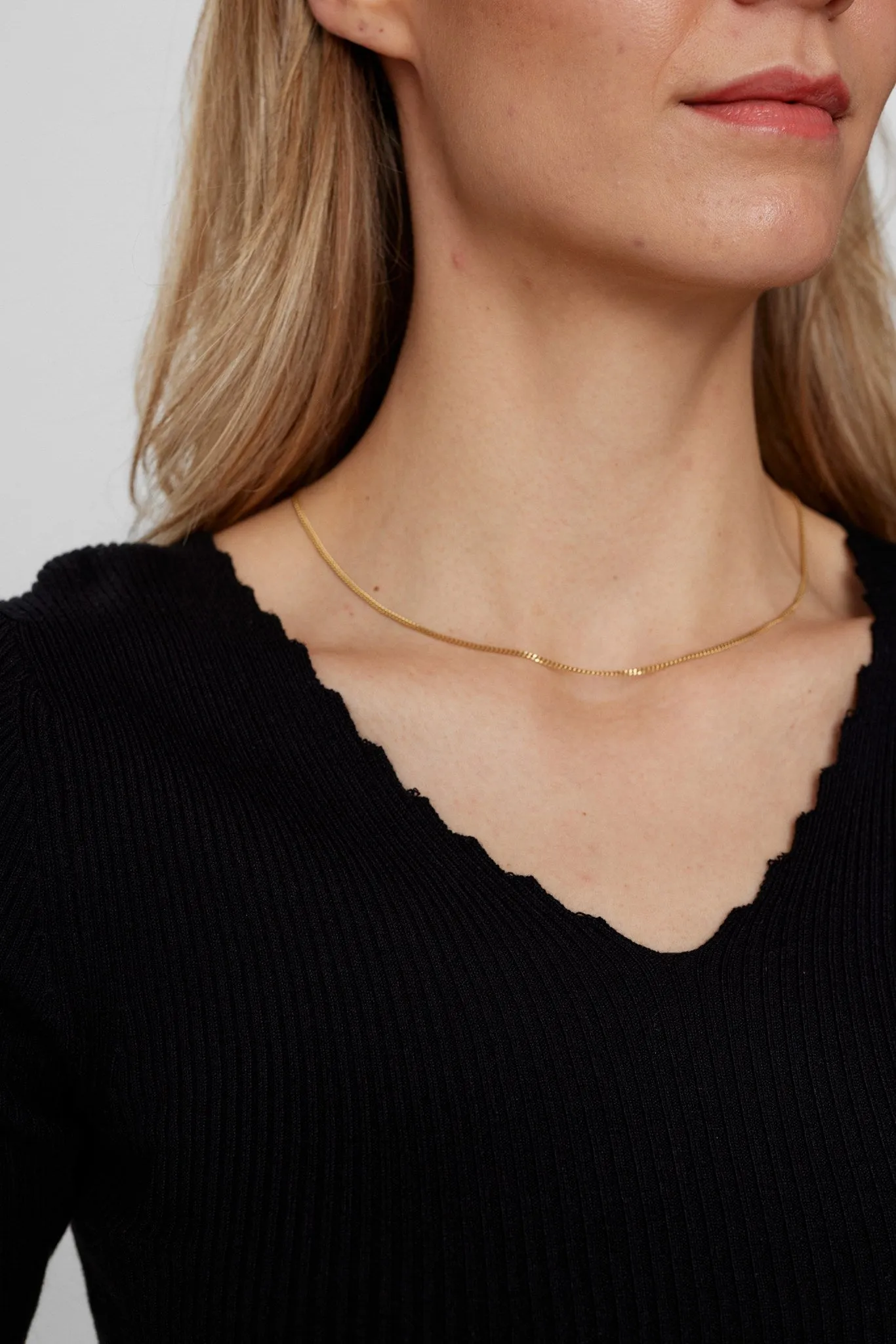 NUAYELET SS PULLOVER CROPPED - Caviar