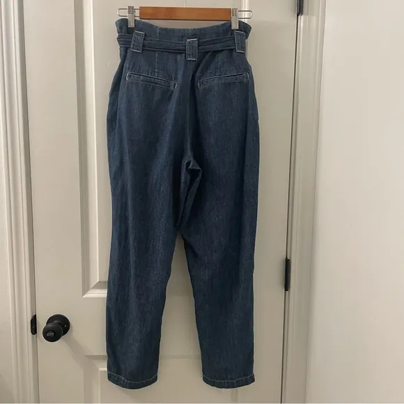 NWOT L’Agence Violette High Rise Paper Bag Waist Tapered Leg Denim Jeans Size 25