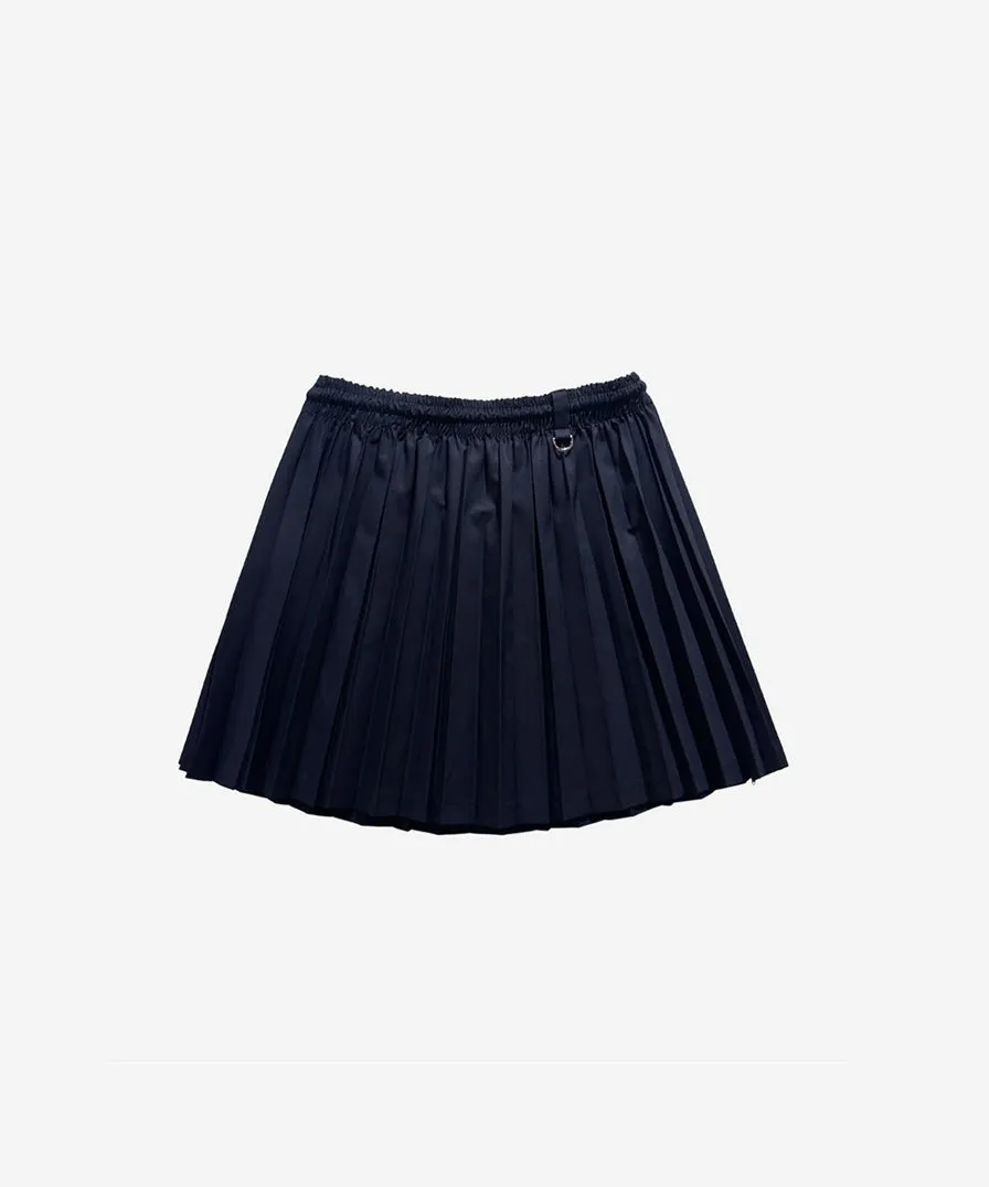 OBER Golf Banding Pleated Skirt - Navy