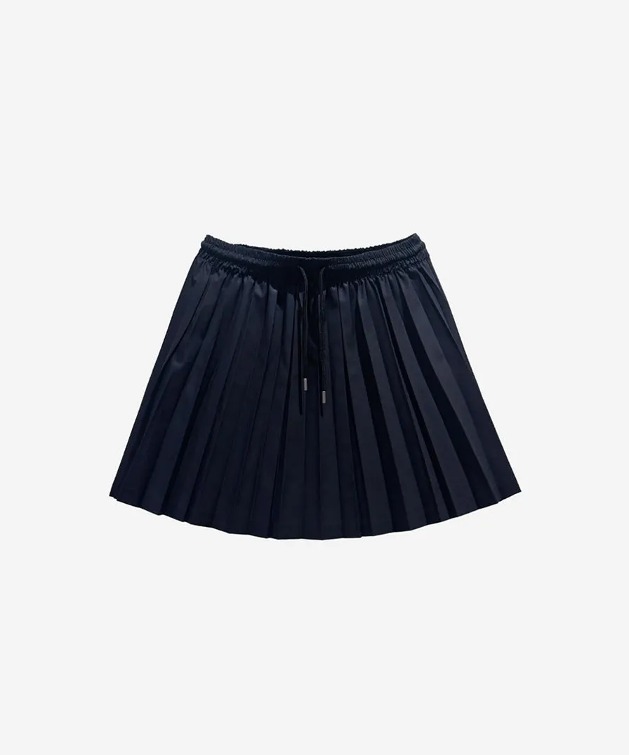 OBER Golf Banding Pleated Skirt - Navy