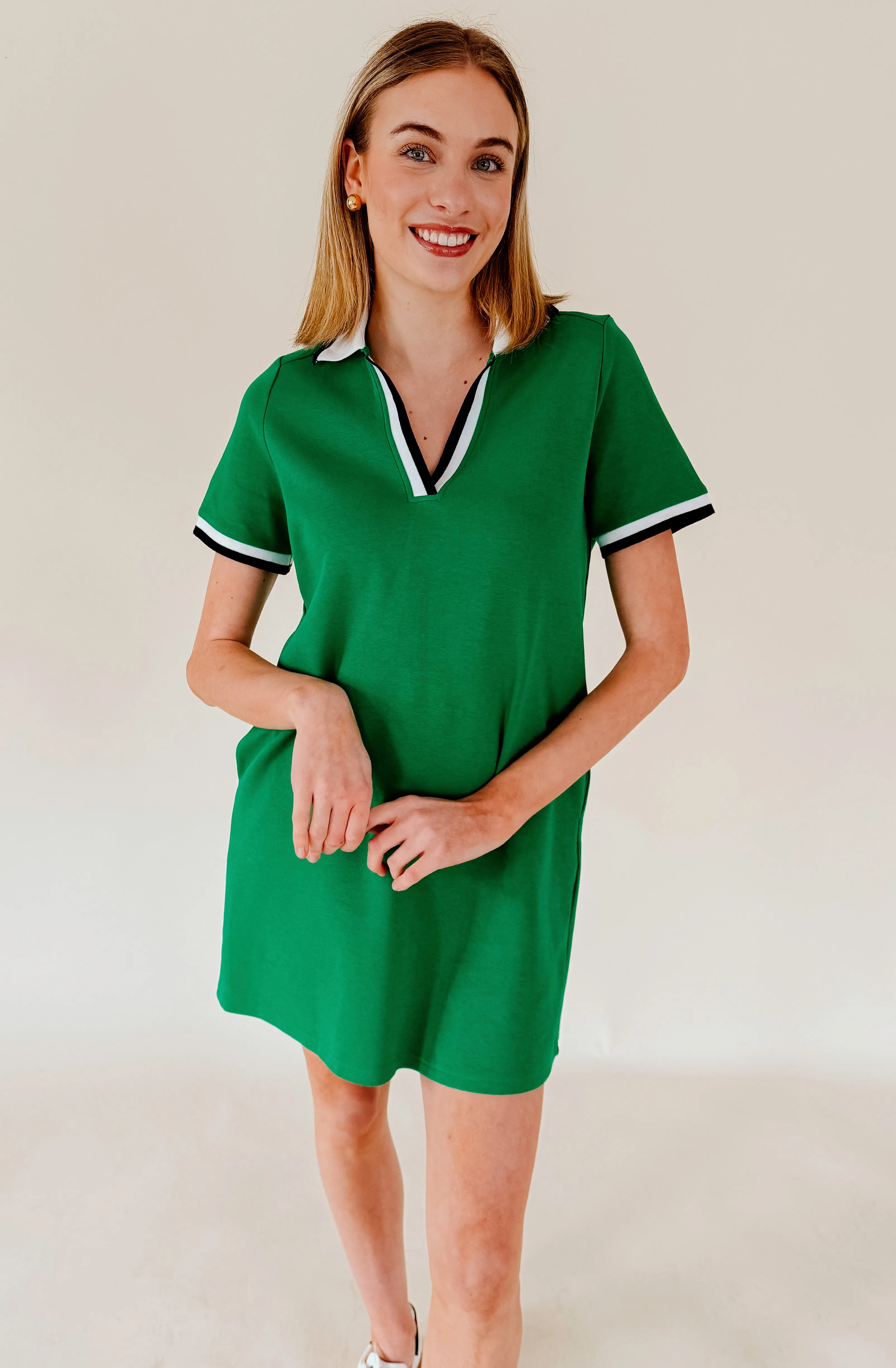ON THE GREENS COLLARED DRESS