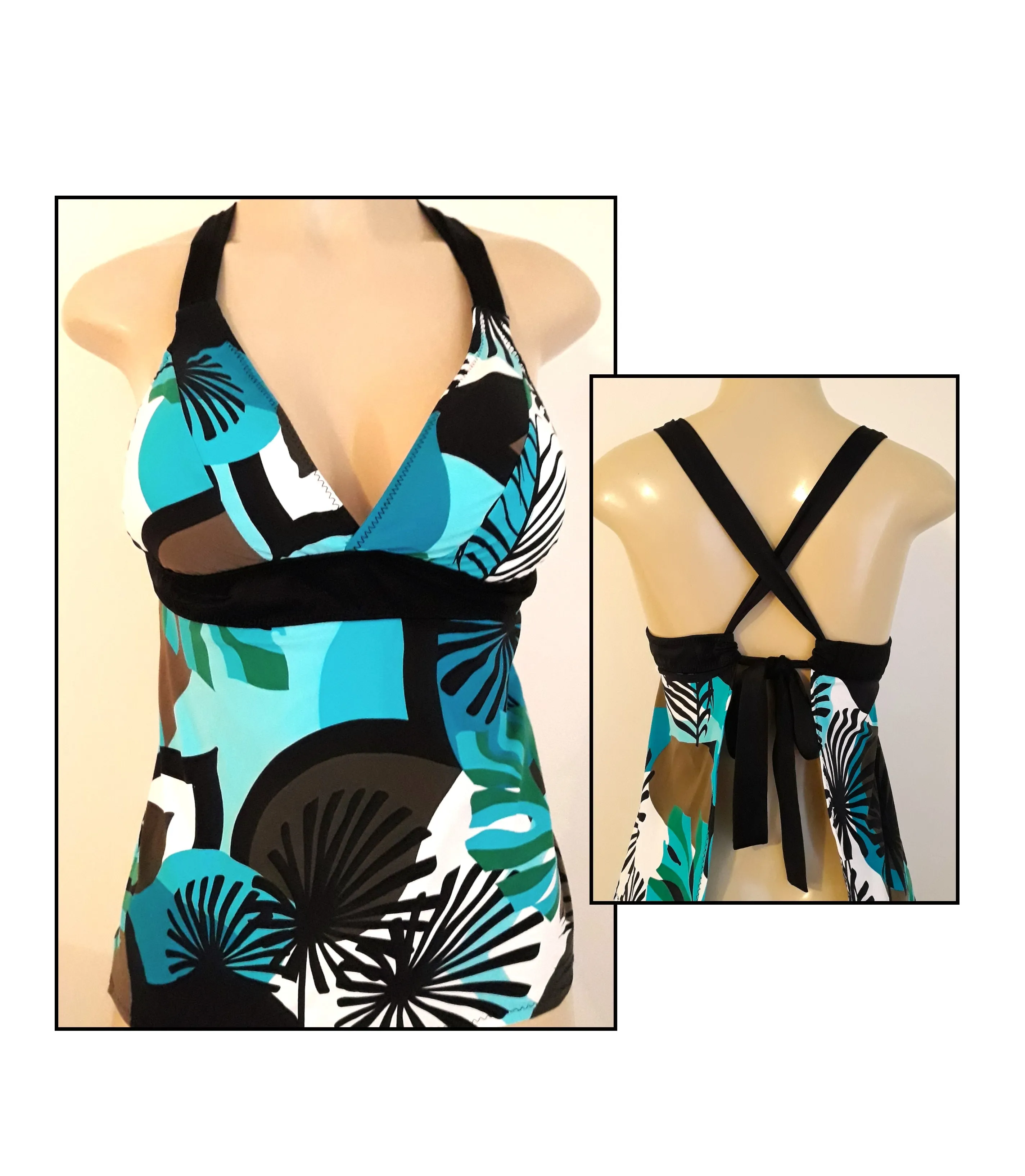 Open Back Tankinis Rib Band