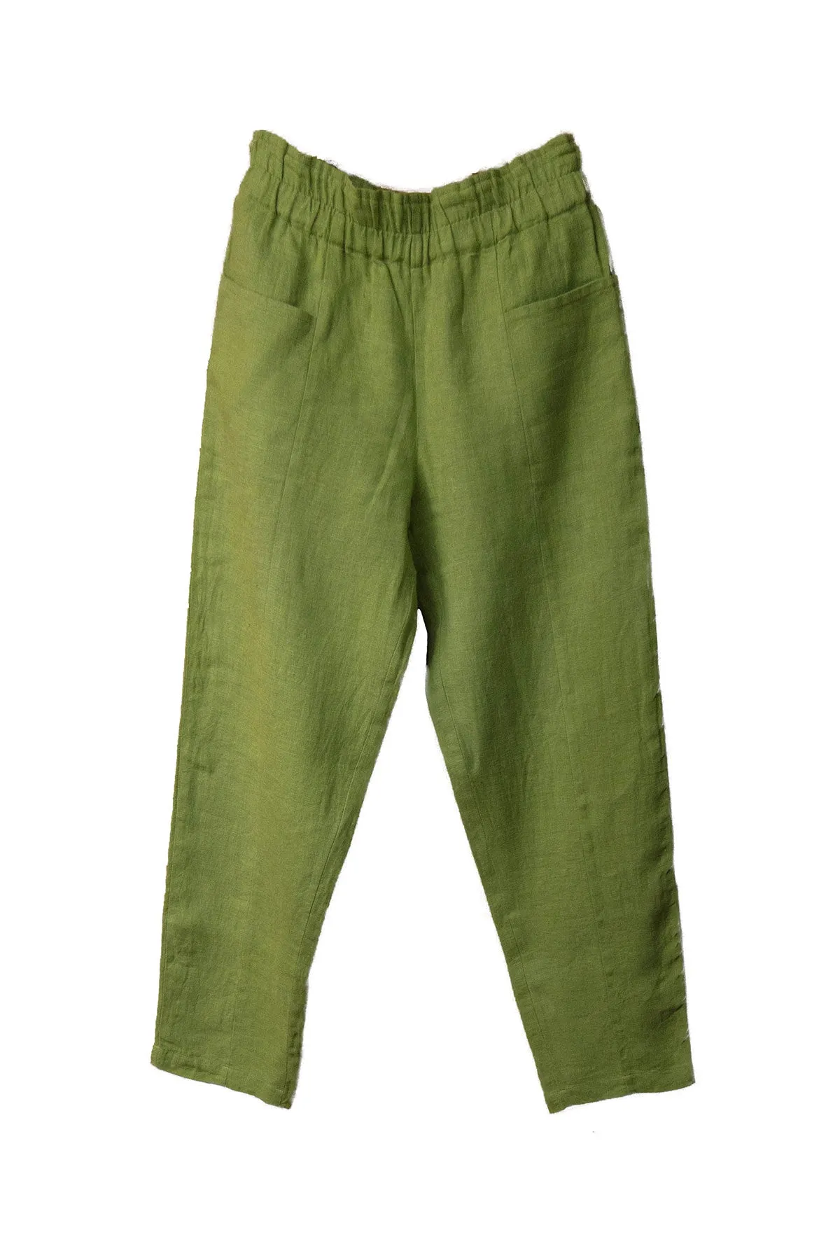 Organic Linen Tapered Leg Gardenia Pants