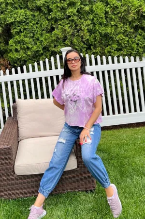 PALM BEACH TEE (PURPLE TIEDYE)