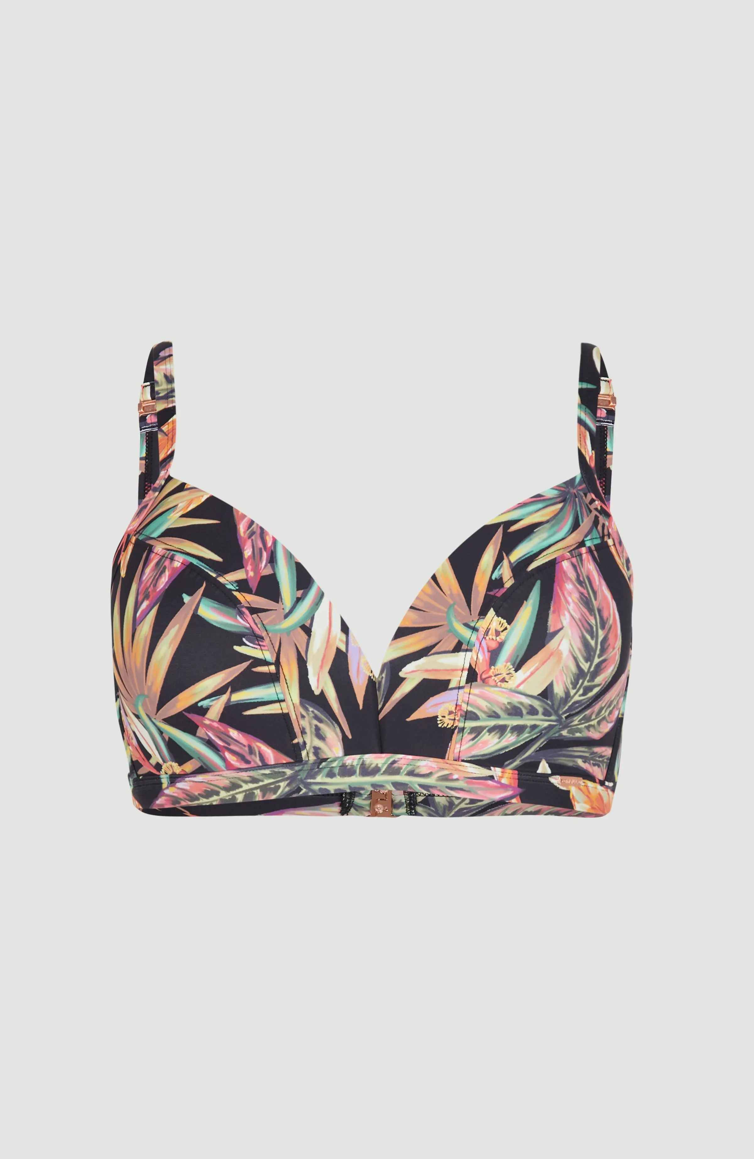 Panama Bikini Oberteil B/E Cup-Größe | Black Tropical Flower