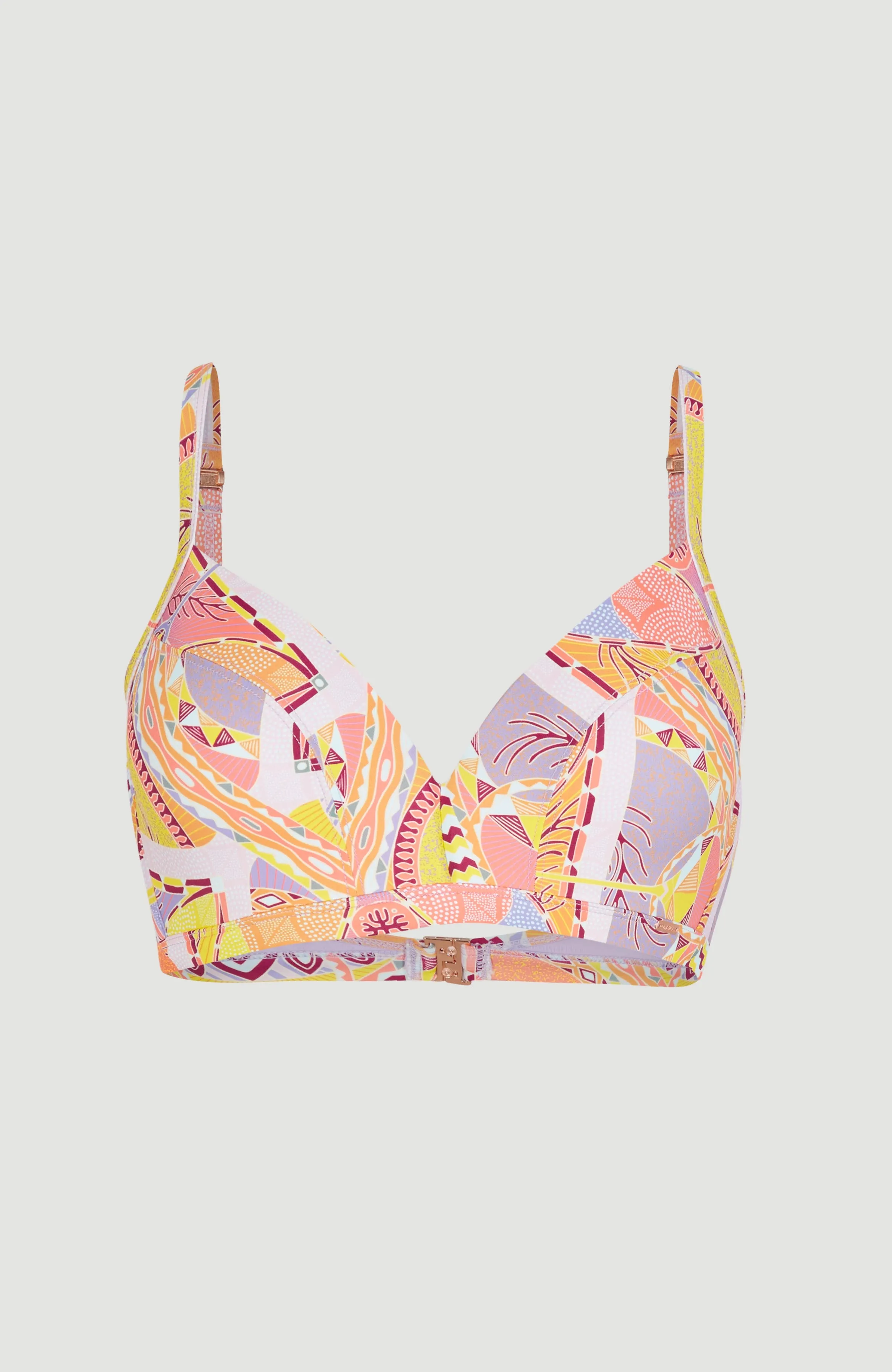Panama Bikini Oberteil B/E Cup-Größe | Yellow Scarf Print
