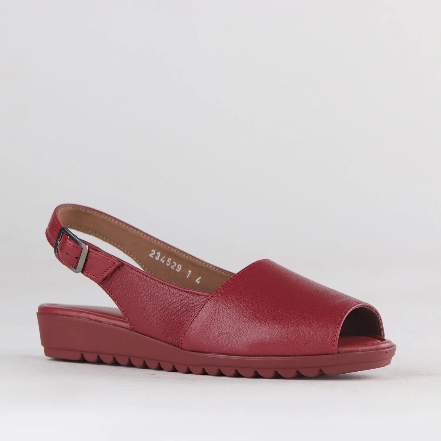 Peep Toe Slingback Sandal in Red - 12870