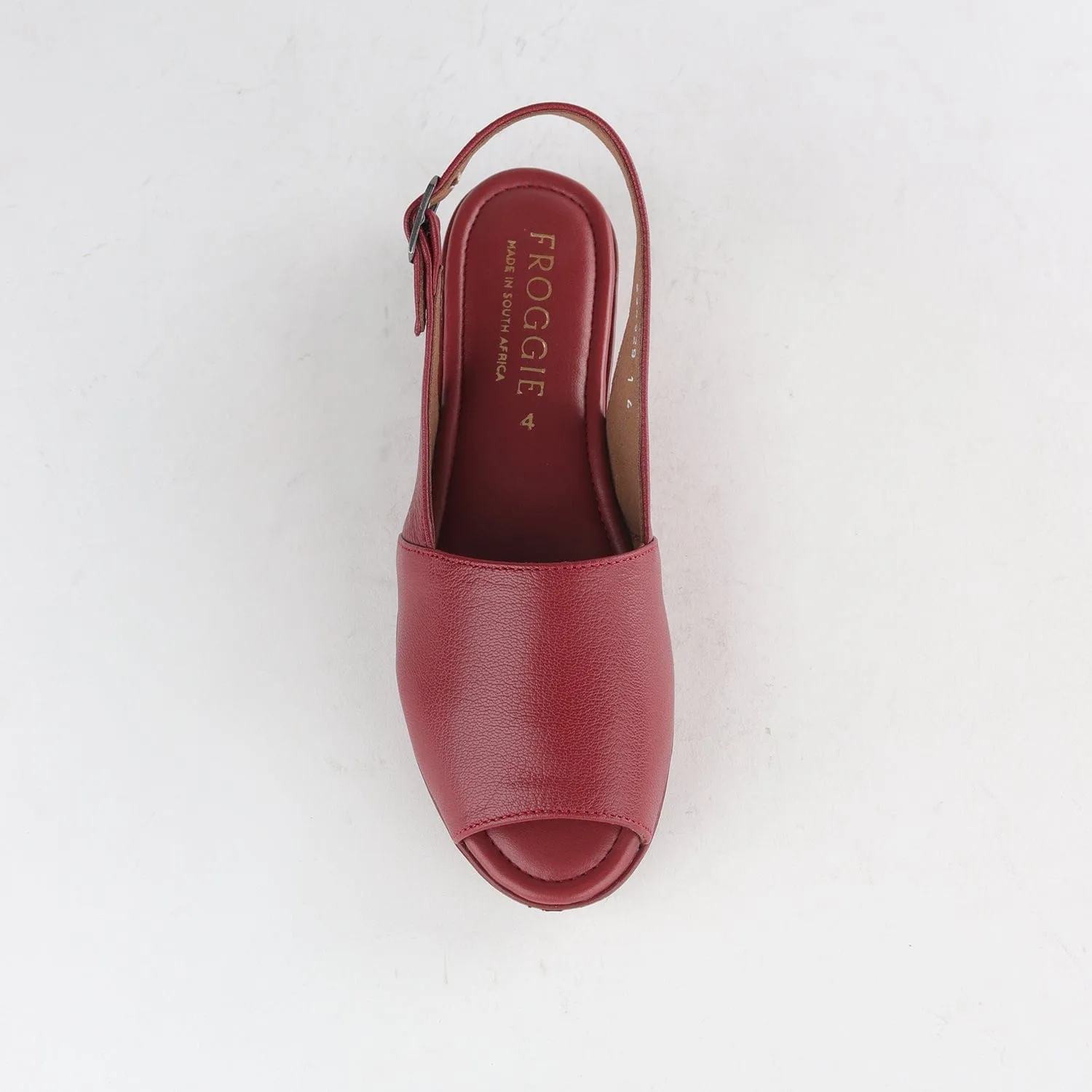 Peep Toe Slingback Sandal in Red - 12870