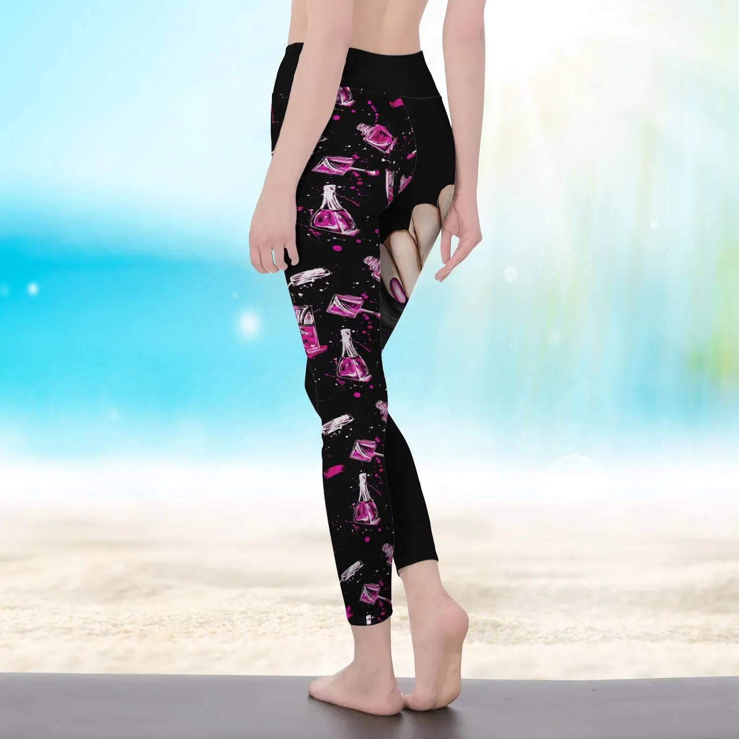 Pink Nail Hustle 3D Legging 914 NA93