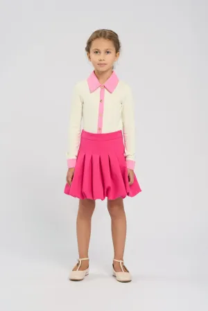 Pleated Balloon Skirt