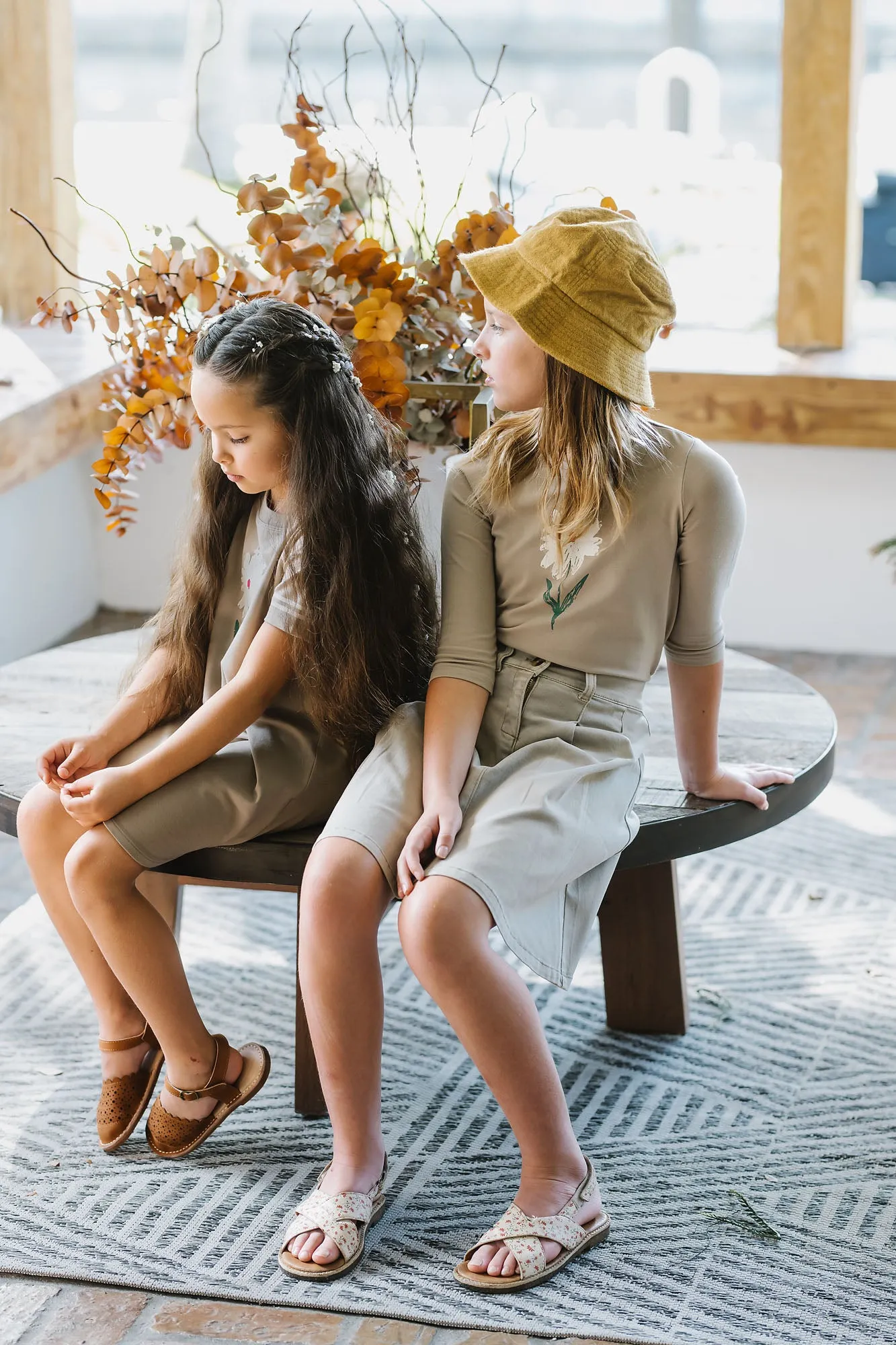 Pleated taupe skirt by Lil Leggs