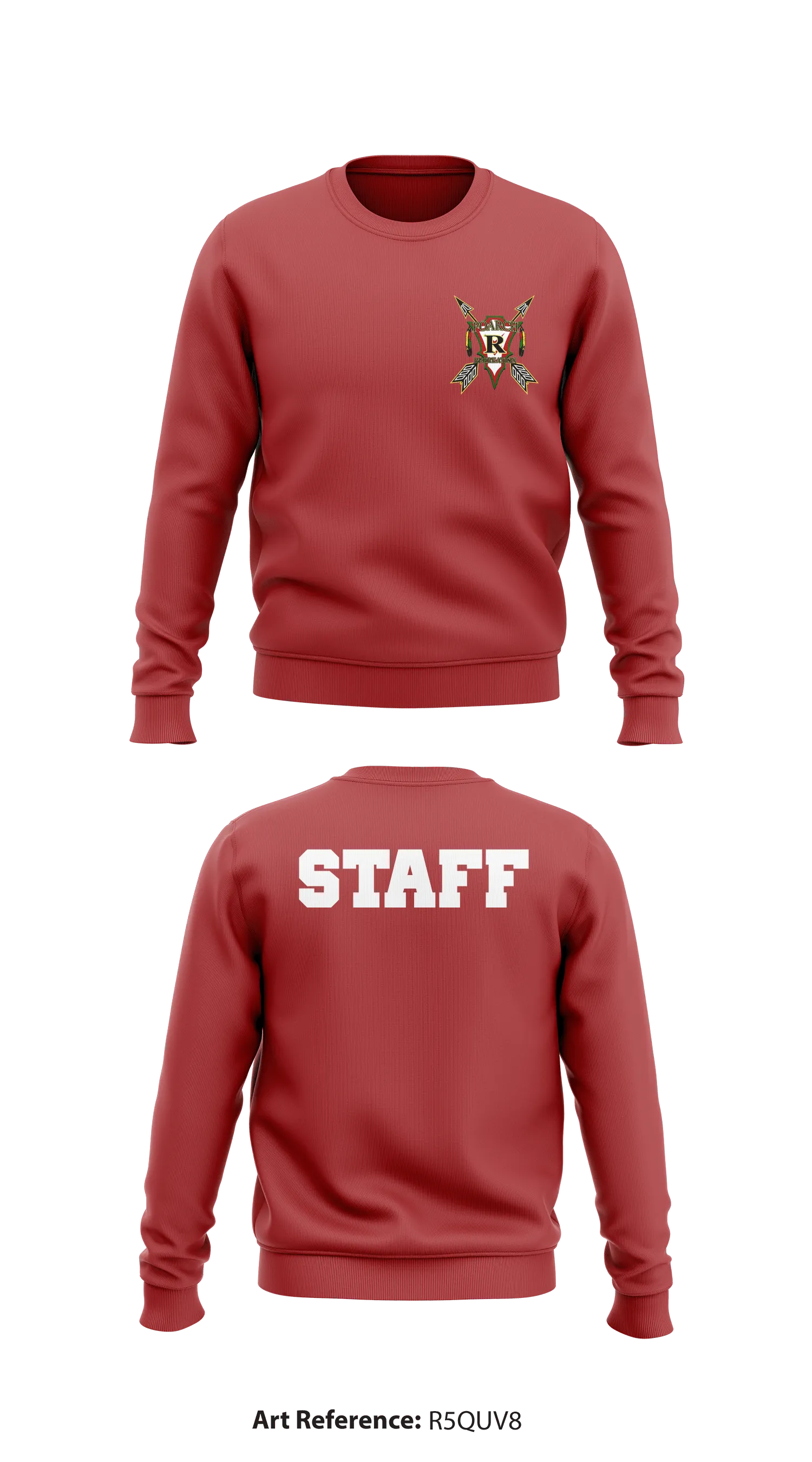 Poarch Band Of Creek Indians Recreation Department Core Men's Crewneck Performance Sweatshirt - r5QUv8