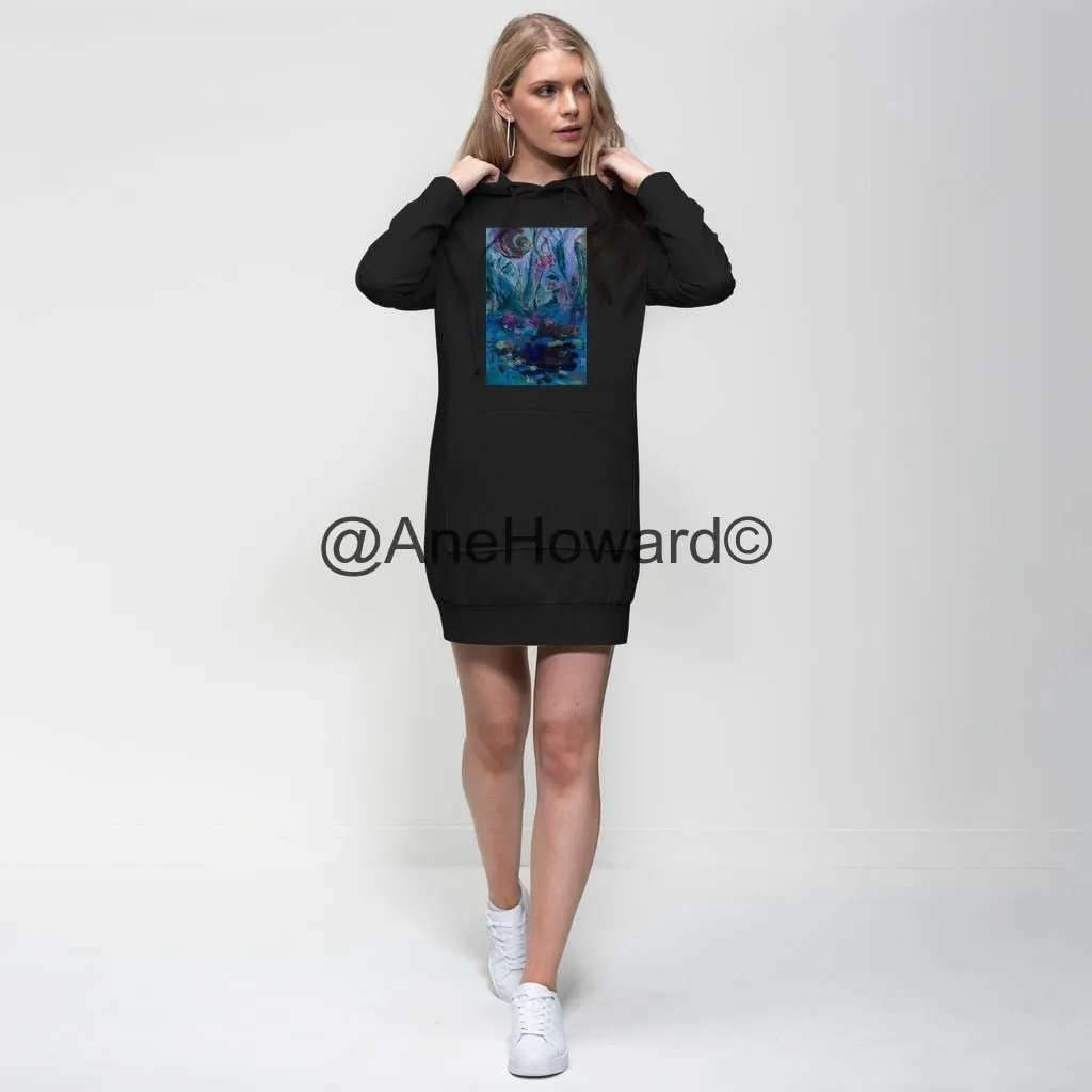Premium Cotton Hoodie Dress Mystic Pond