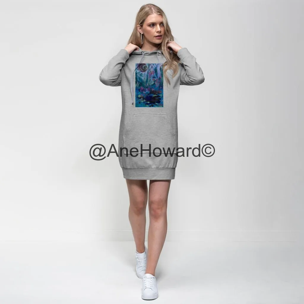 Premium Cotton Hoodie Dress Mystic Pond