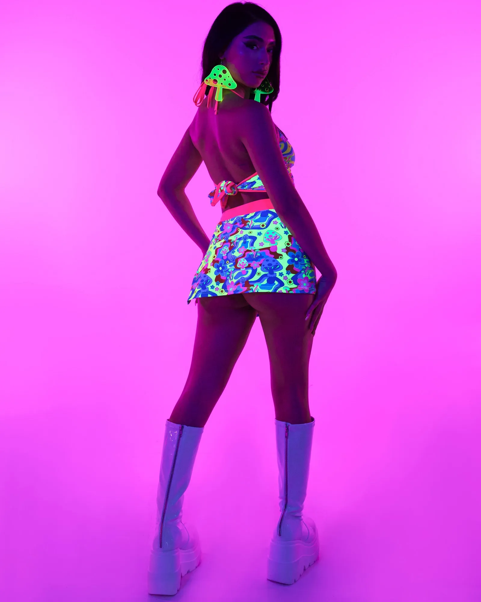 Psychedelic Psilocybin Chain Mini Skirt