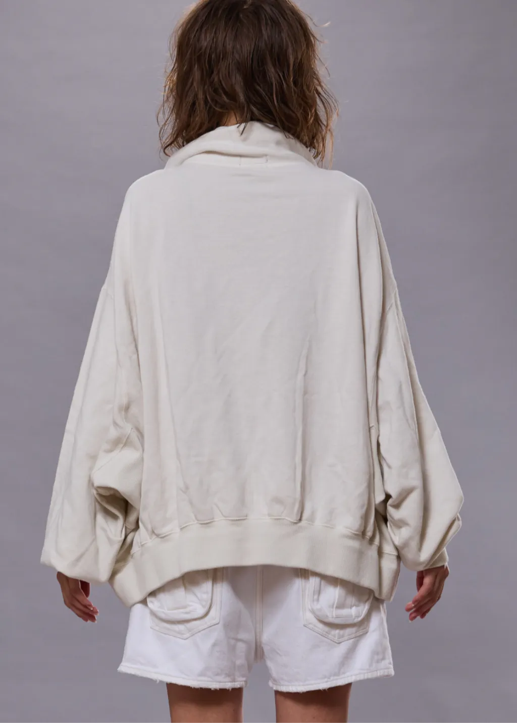 R13 Funnel Neck Cropped Popover