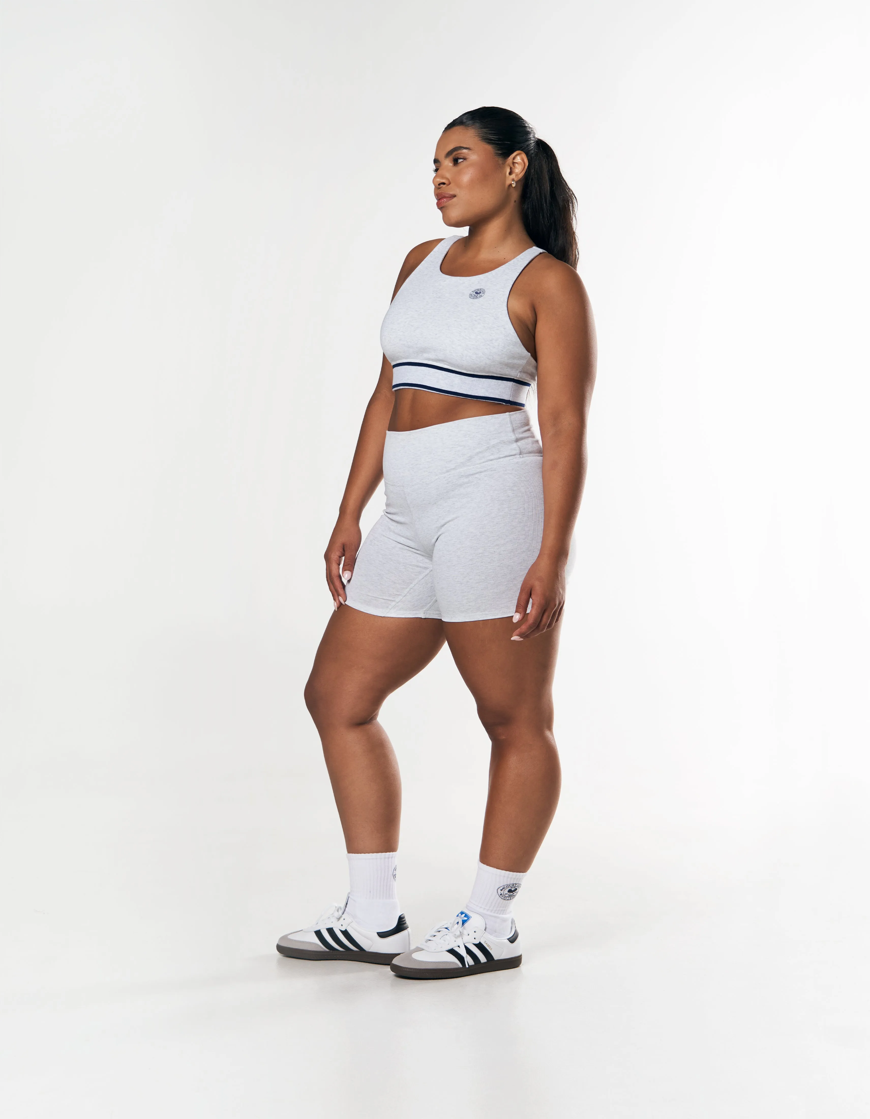 Racquet Club Band Tank - Grey Marle