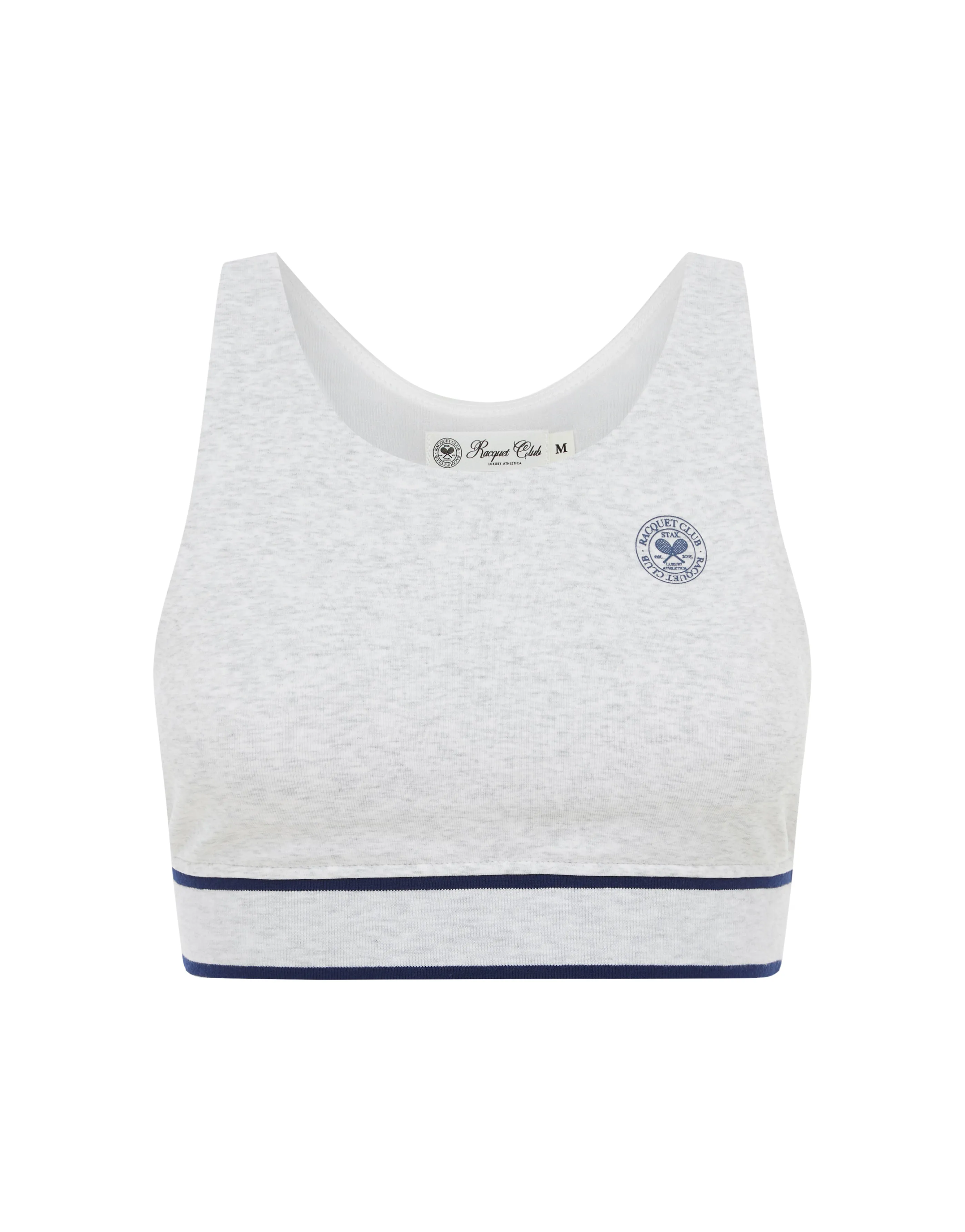 Racquet Club Band Tank - Grey Marle