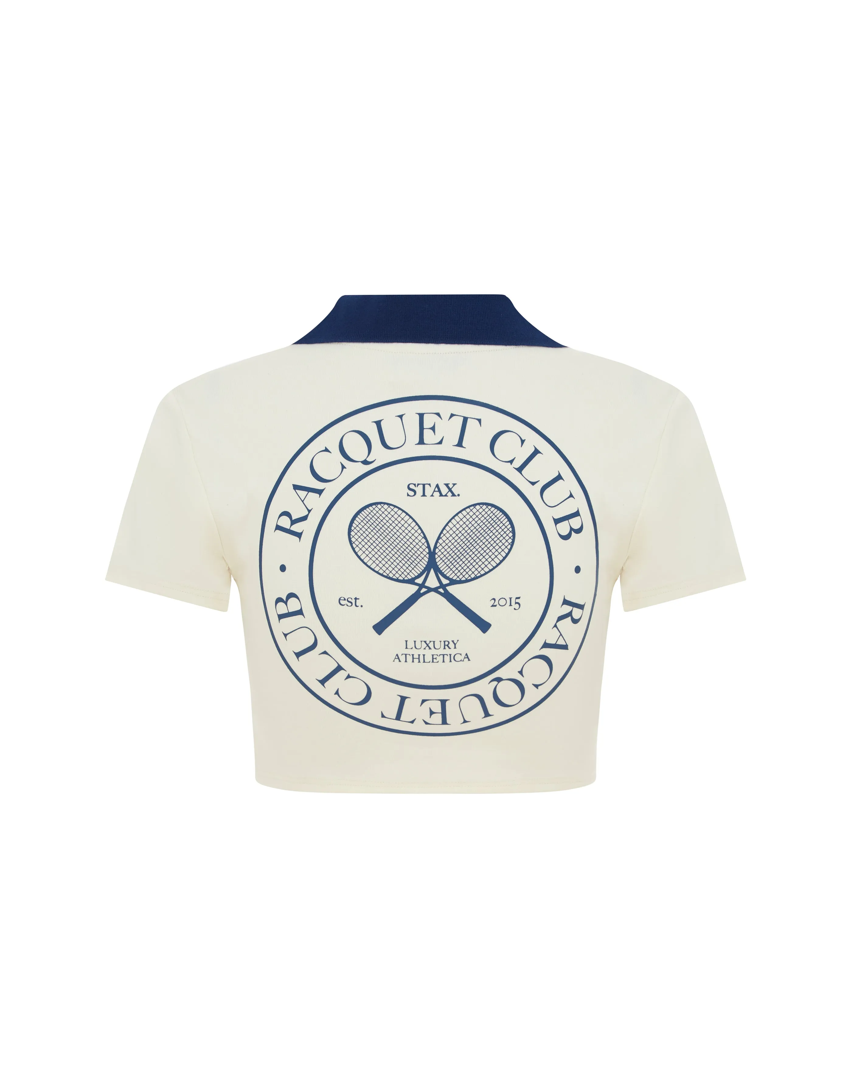 Racquet Club Cropped Polo - Cream