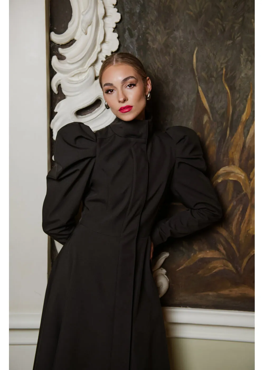 RainSisters Empress Water-Repellent 50's Raincoat Black