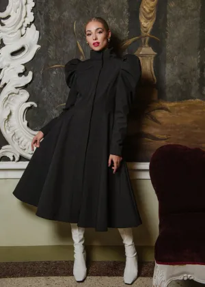 RainSisters Empress Water-Repellent 50's Raincoat Black