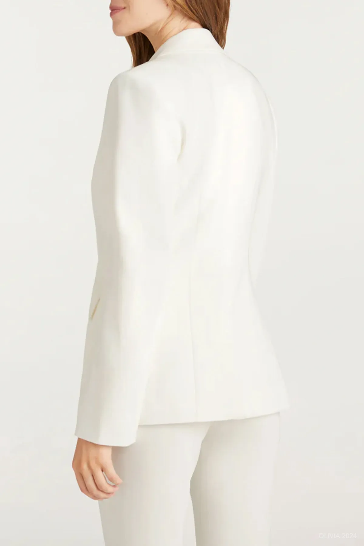 Rhinestone Pin Cheyenne Blazer in Ivory