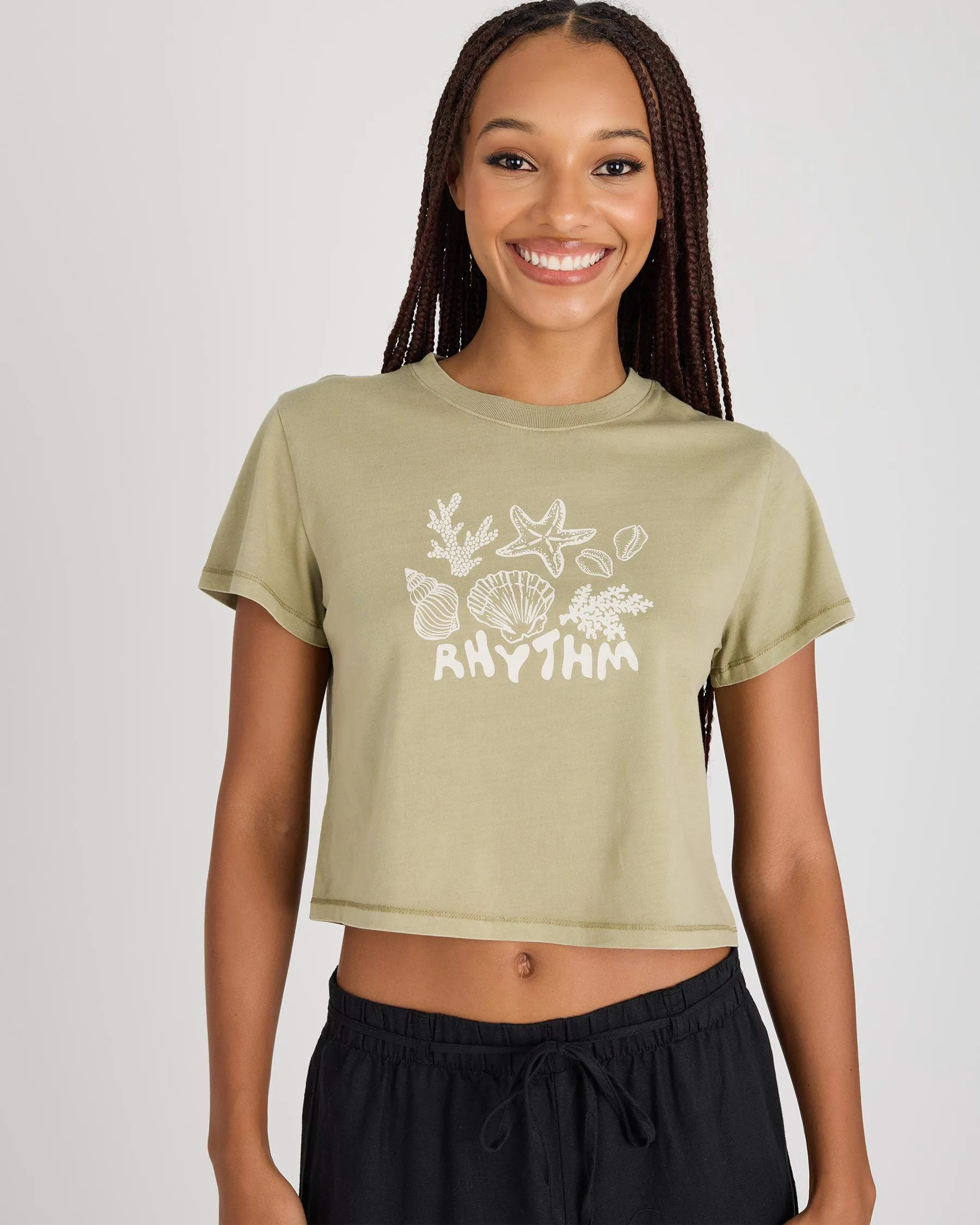 RHYTHM BEACHCOMBER CROP CREW TEE
