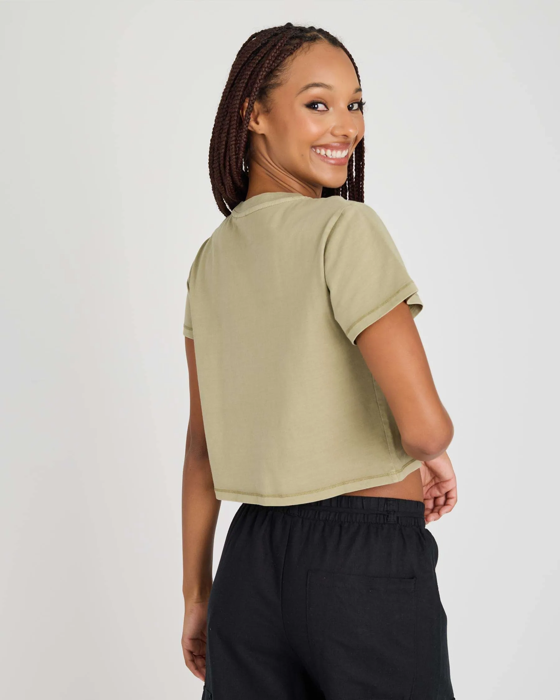 RHYTHM BEACHCOMBER CROP CREW TEE