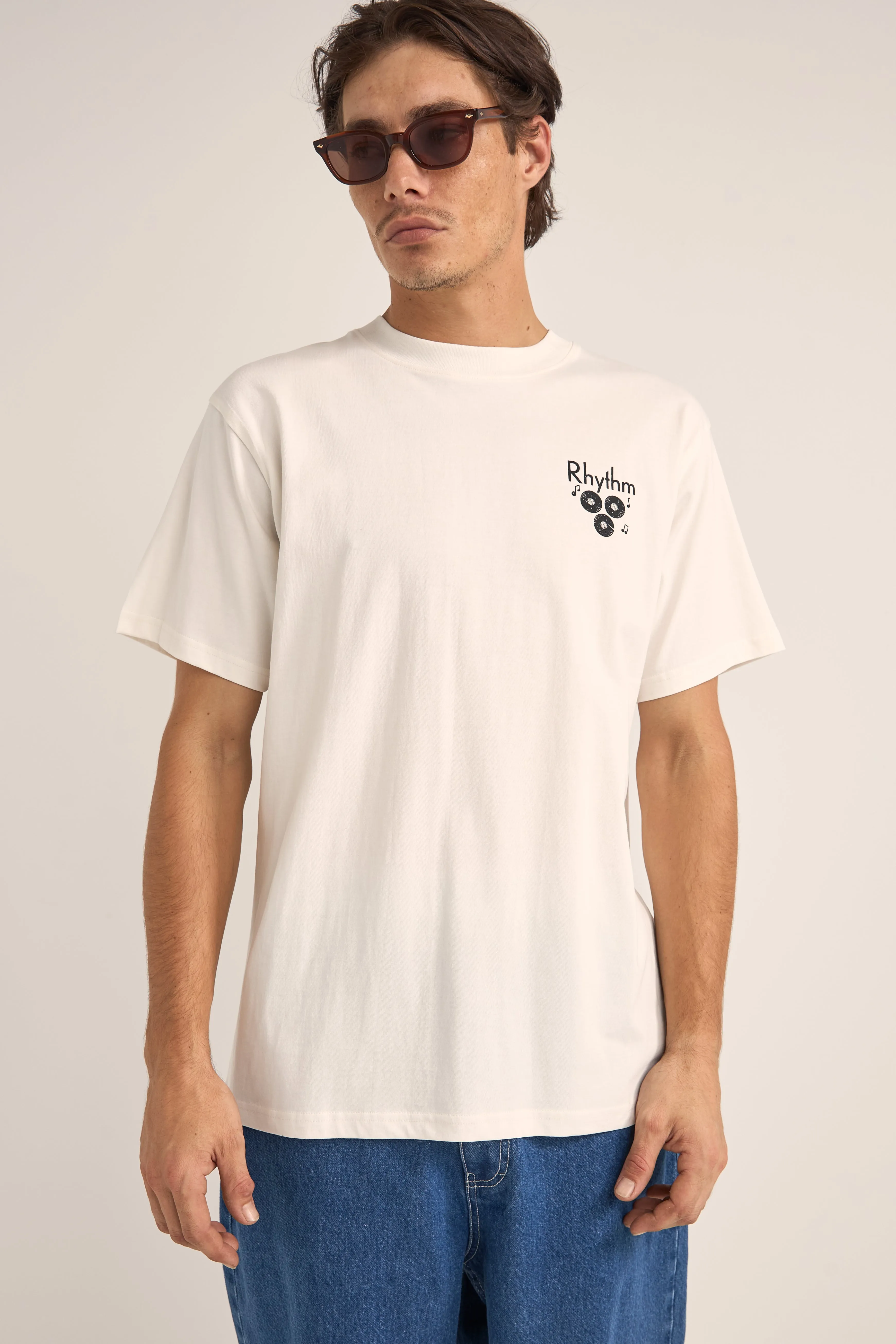 RHYTHM RADIO VINTAGE SS T-SHIRT - VINTAGE WHITE