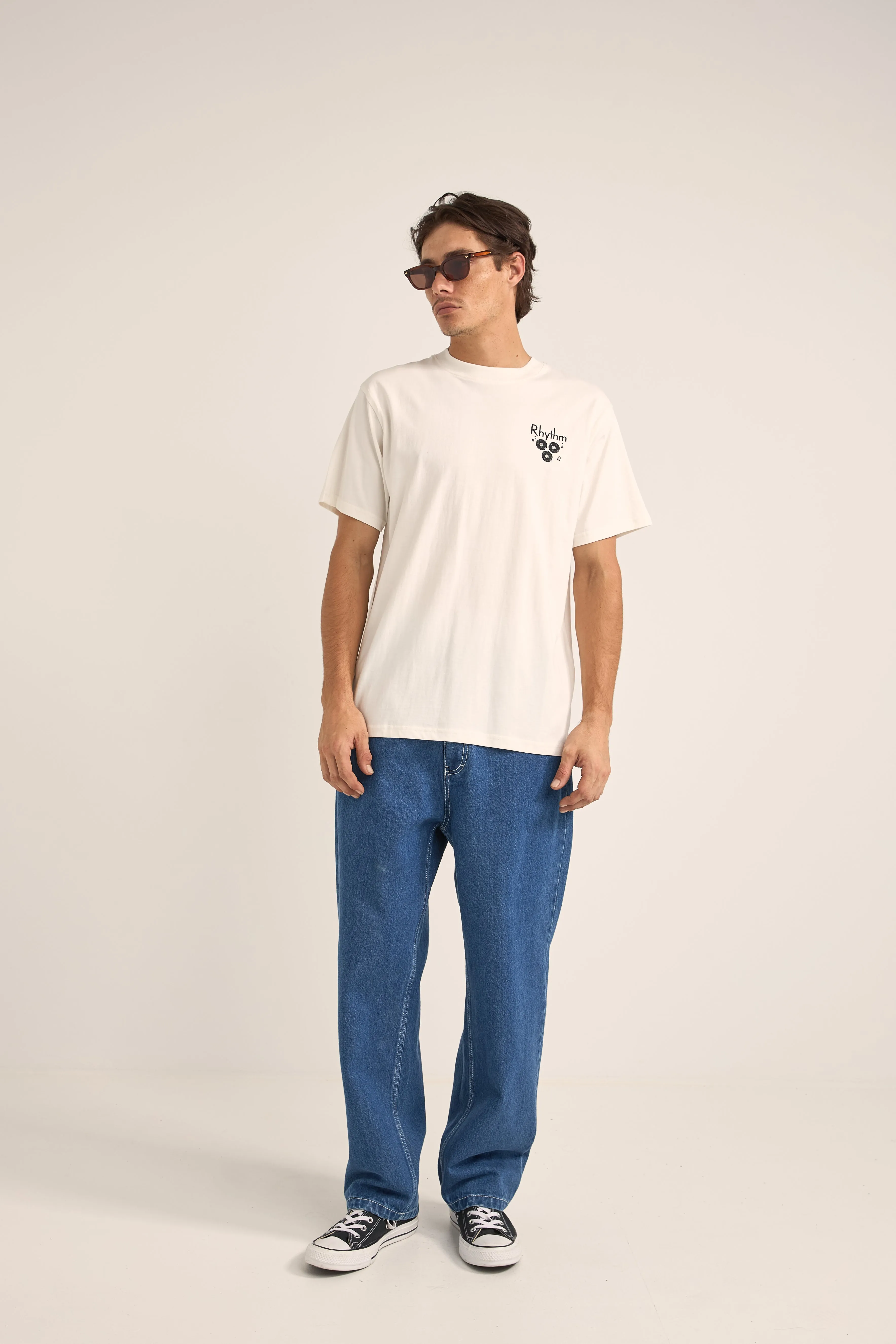 RHYTHM RADIO VINTAGE SS T-SHIRT - VINTAGE WHITE