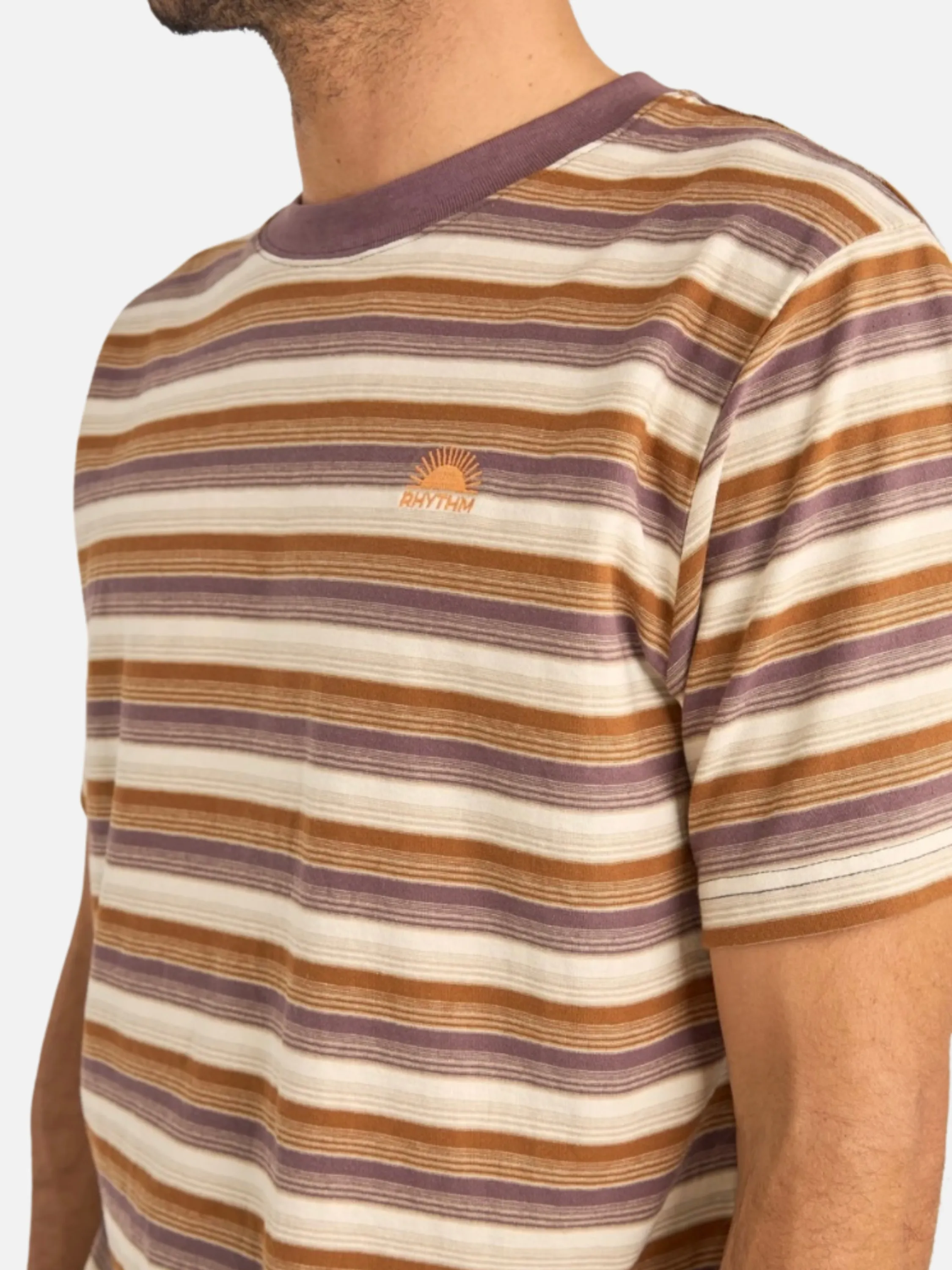 Rhythm Vintage Stripe Short Sleeve T-Shirt - Cedar