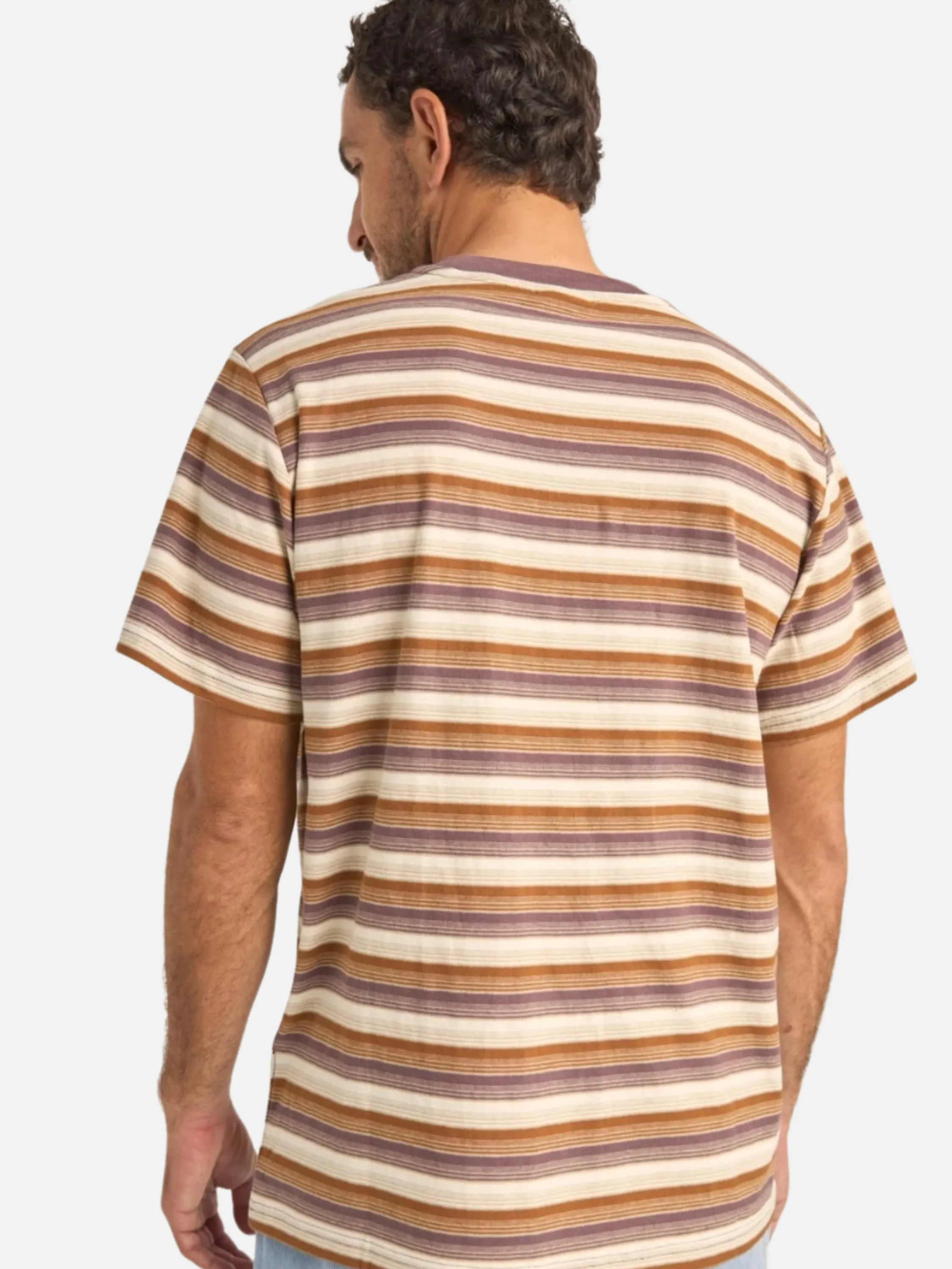 Rhythm Vintage Stripe Short Sleeve T-Shirt - Cedar