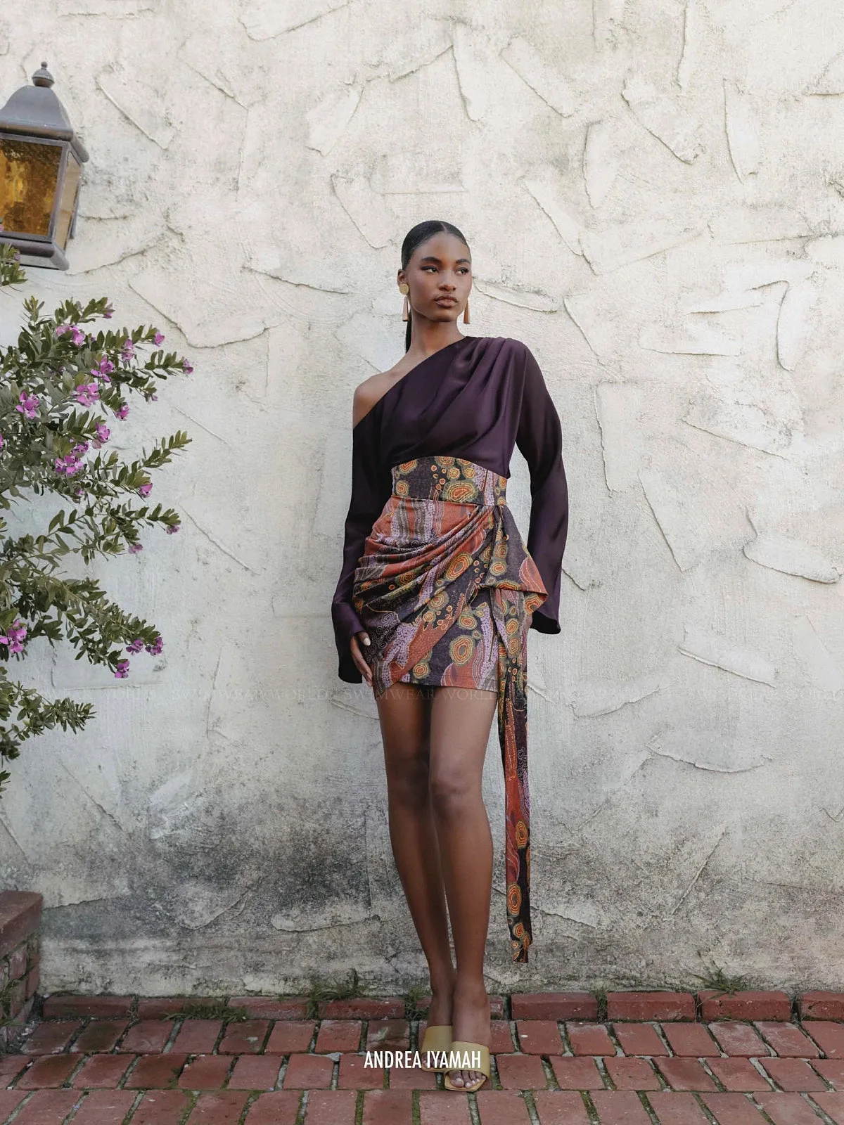Rida Drape Mini Skirt ::RET
