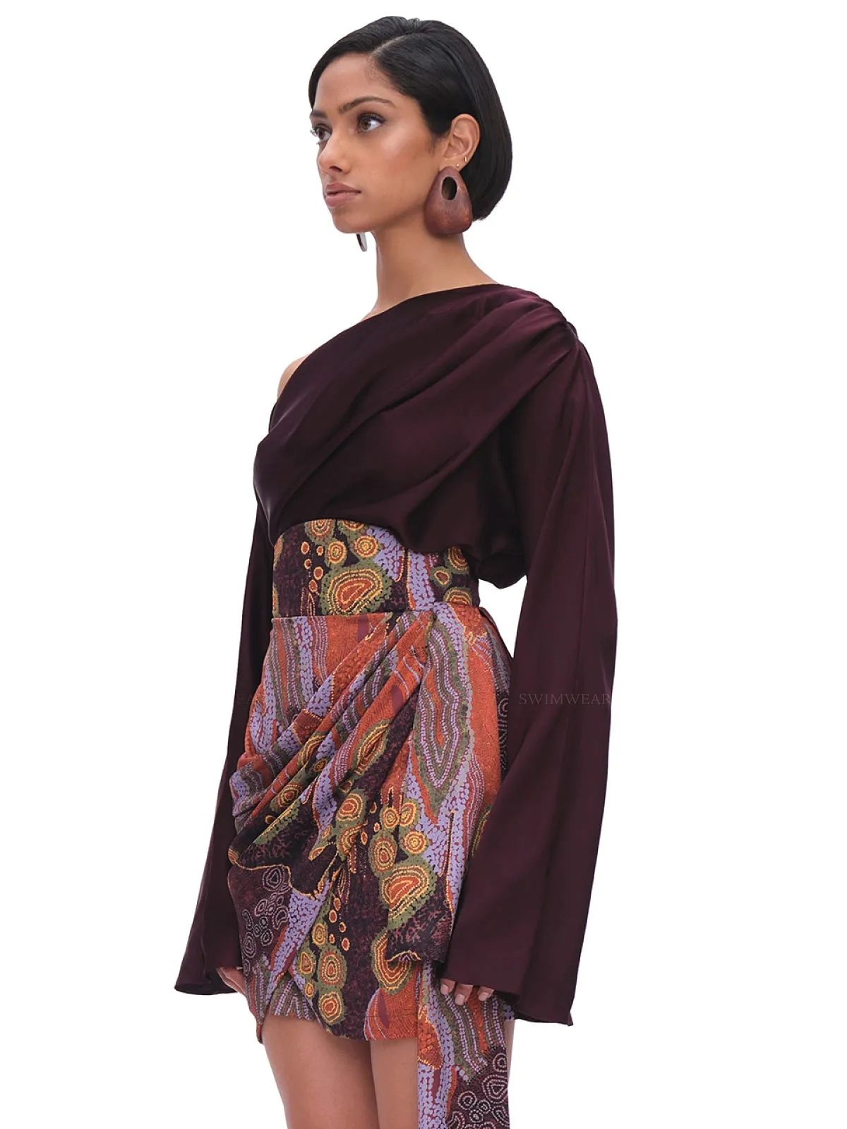 Rida Drape Mini Skirt ::RET