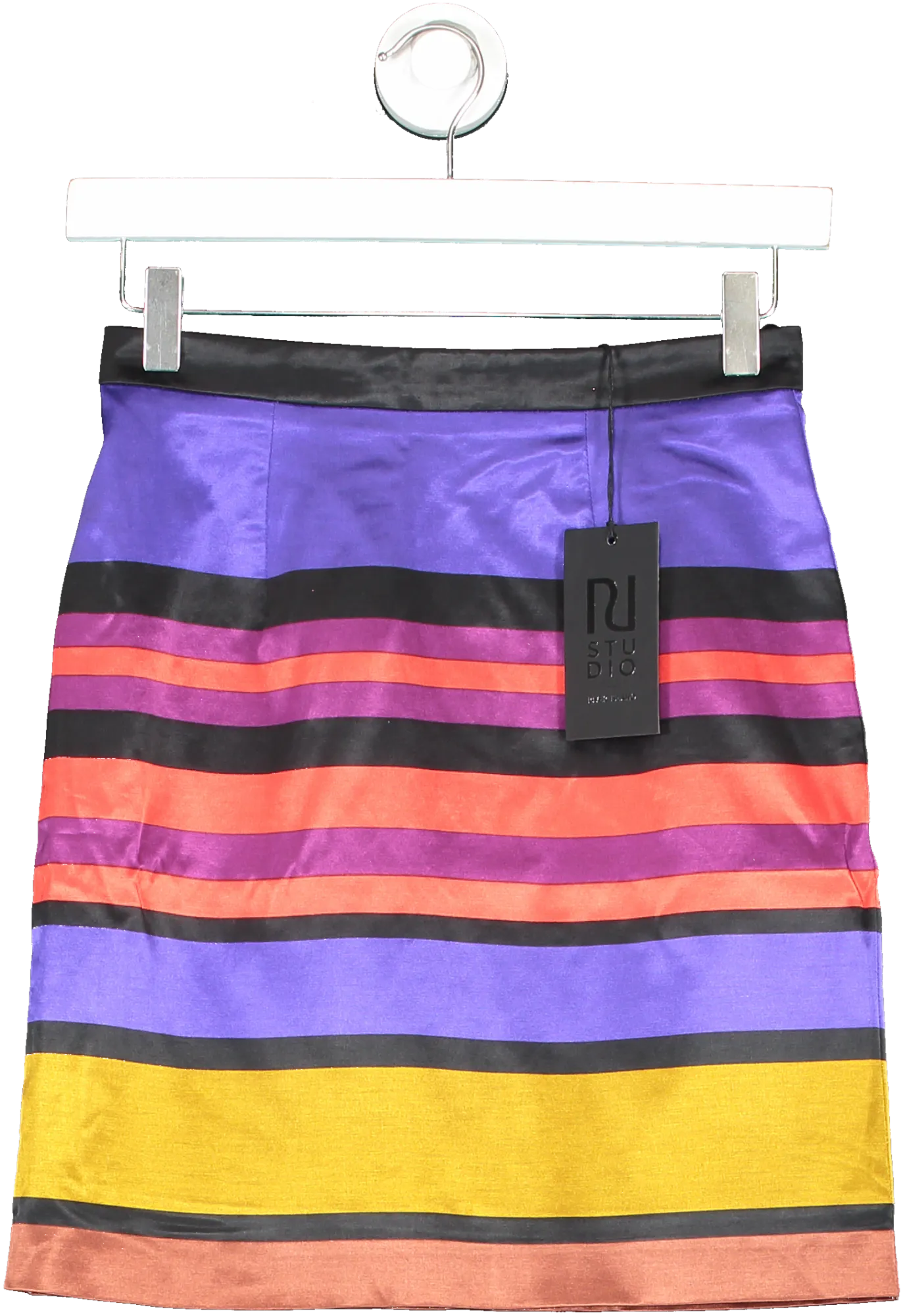 River Island Multicoloured Stripe Mini Skirt UK XS