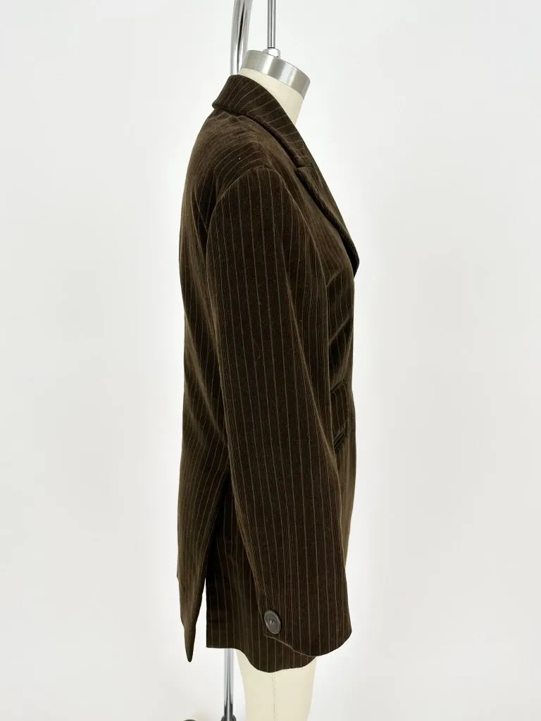 Romeo Gigli Corduroy Pinstripe Blazer