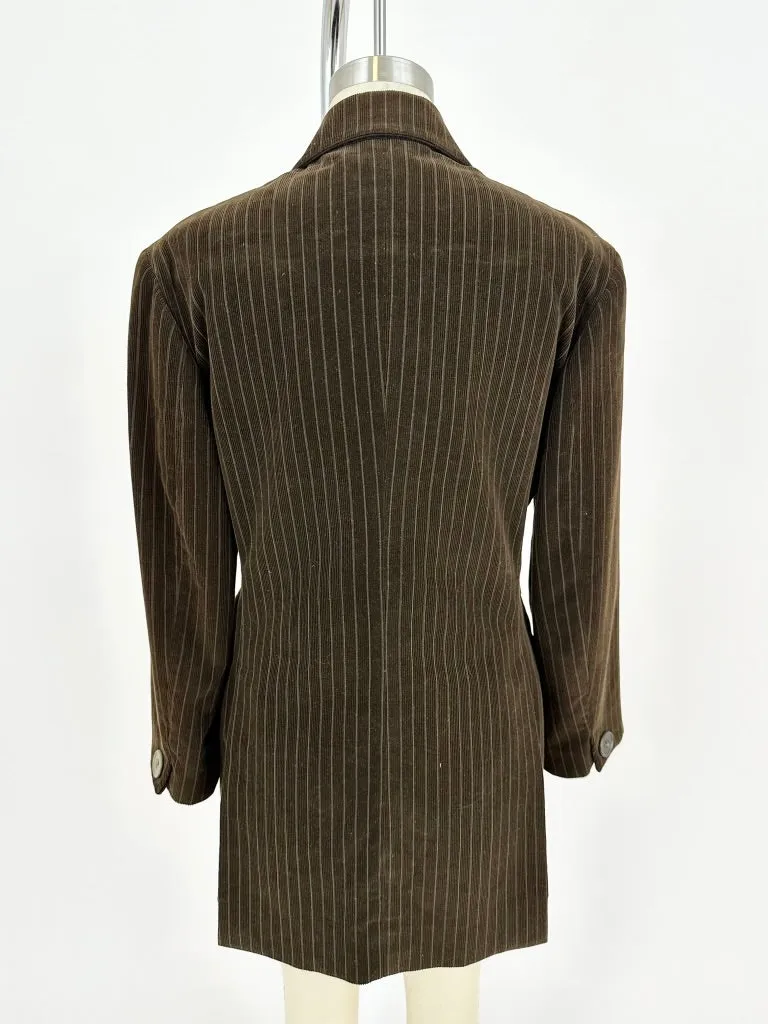 Romeo Gigli Corduroy Pinstripe Blazer