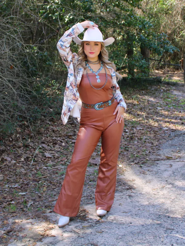 Rope and Ride Relaxed Blazer, Horse print