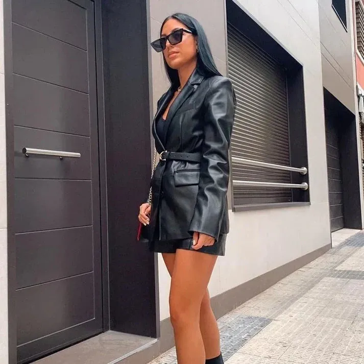 Rosanne | Leren Blazer voor dames