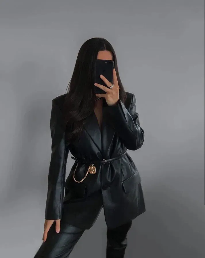Rosanne | Leren Blazer voor dames